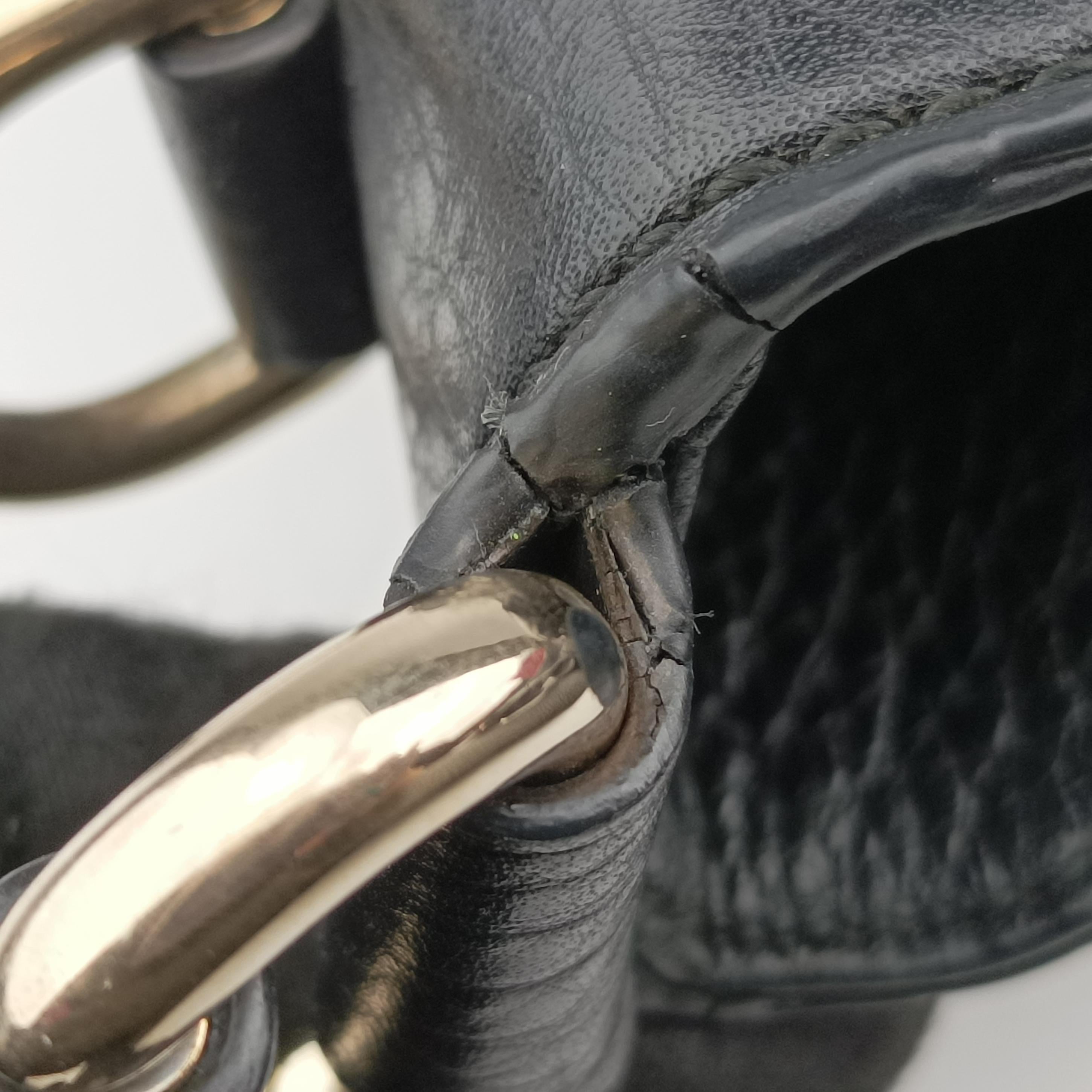 Pre-owned Gucci Emily Hobo Black Leather 322226 shoulderbag | stylenewstar