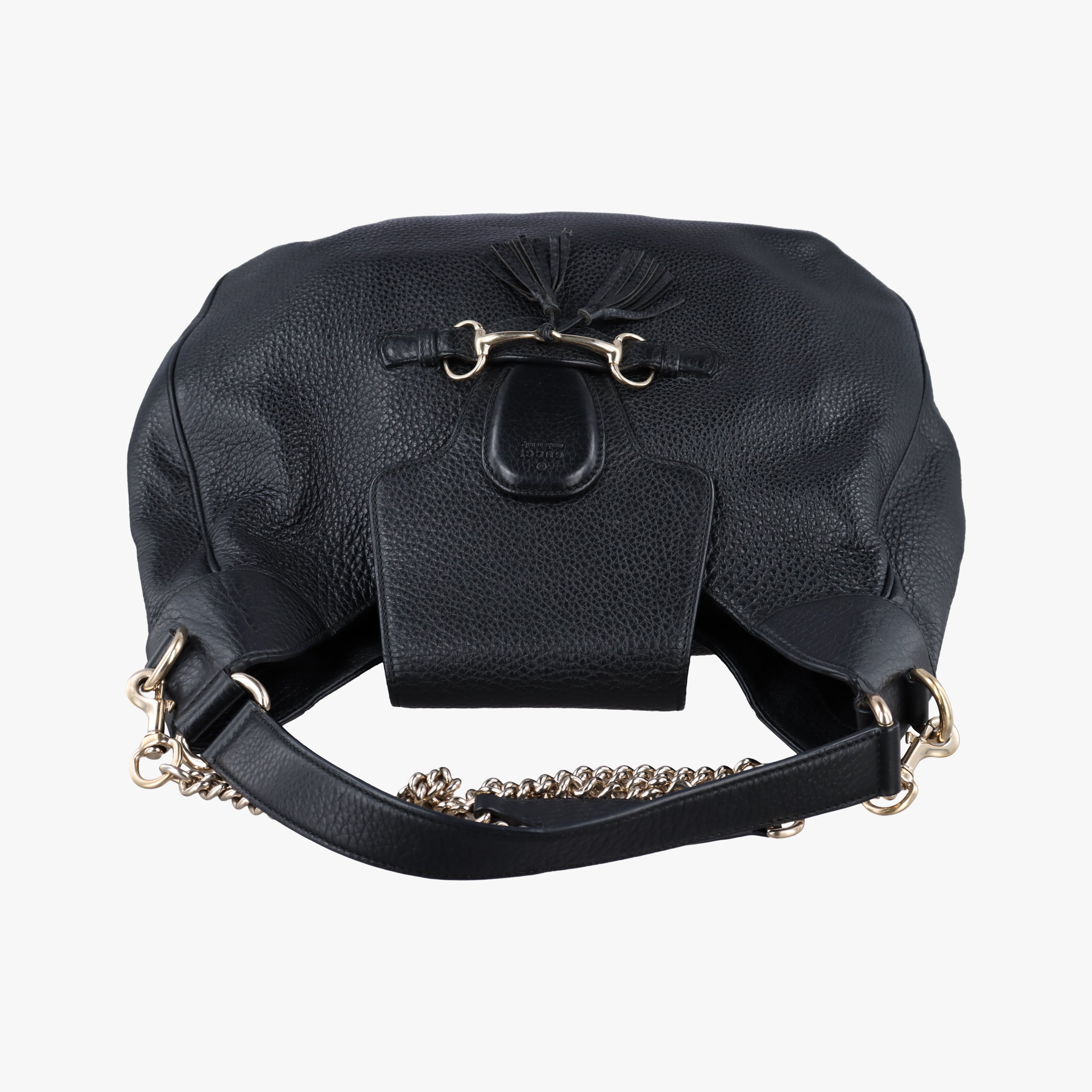 Pre-owned Gucci Emily Hobo Black Leather 322226 shoulderbag | stylenewstar