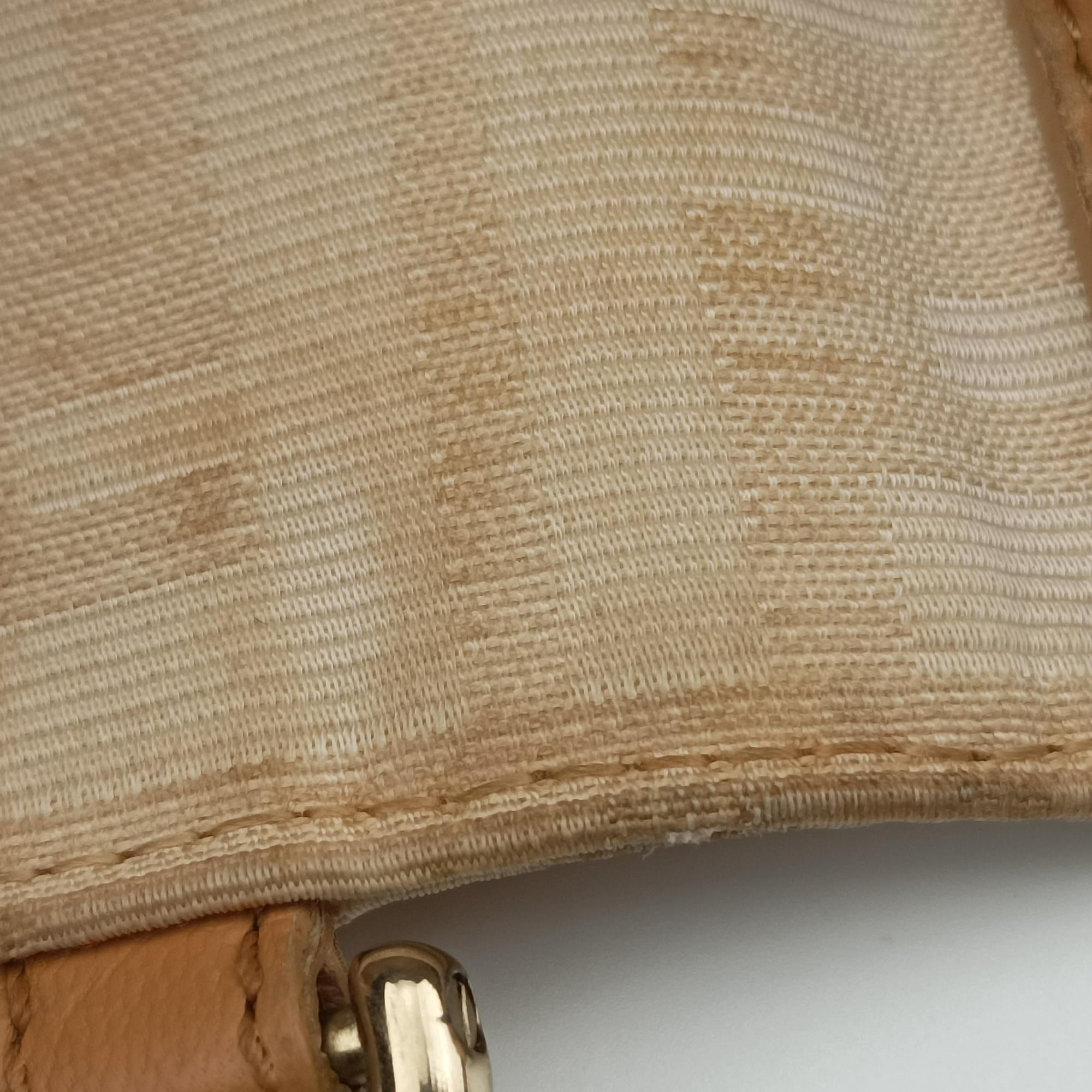 Pre-owned Fendi Mia Golden Canvas 8BR616 shoulderbag | stylenewstar