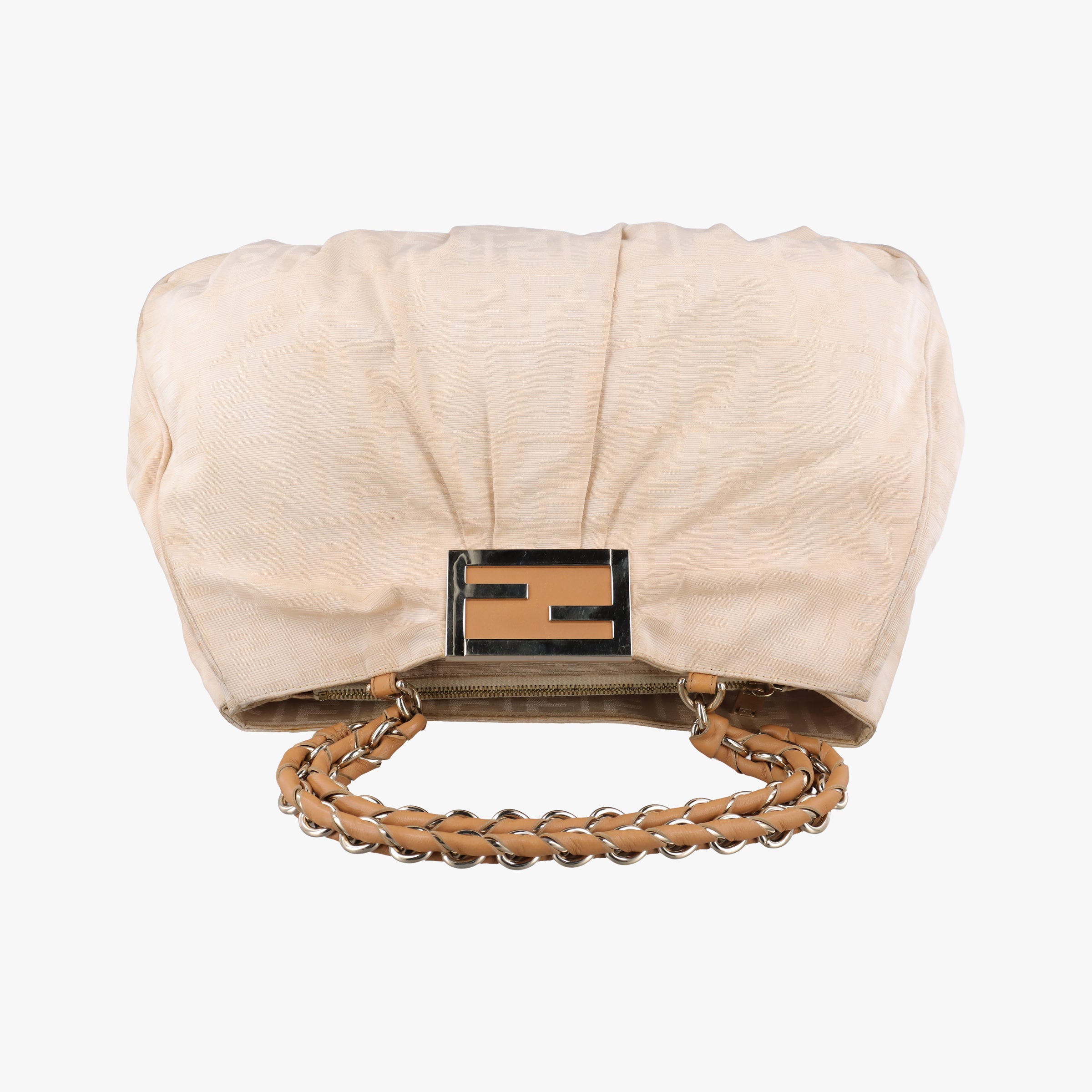 Pre-owned Fendi Mia Golden Canvas 8BR616 shoulderbag | stylenewstar