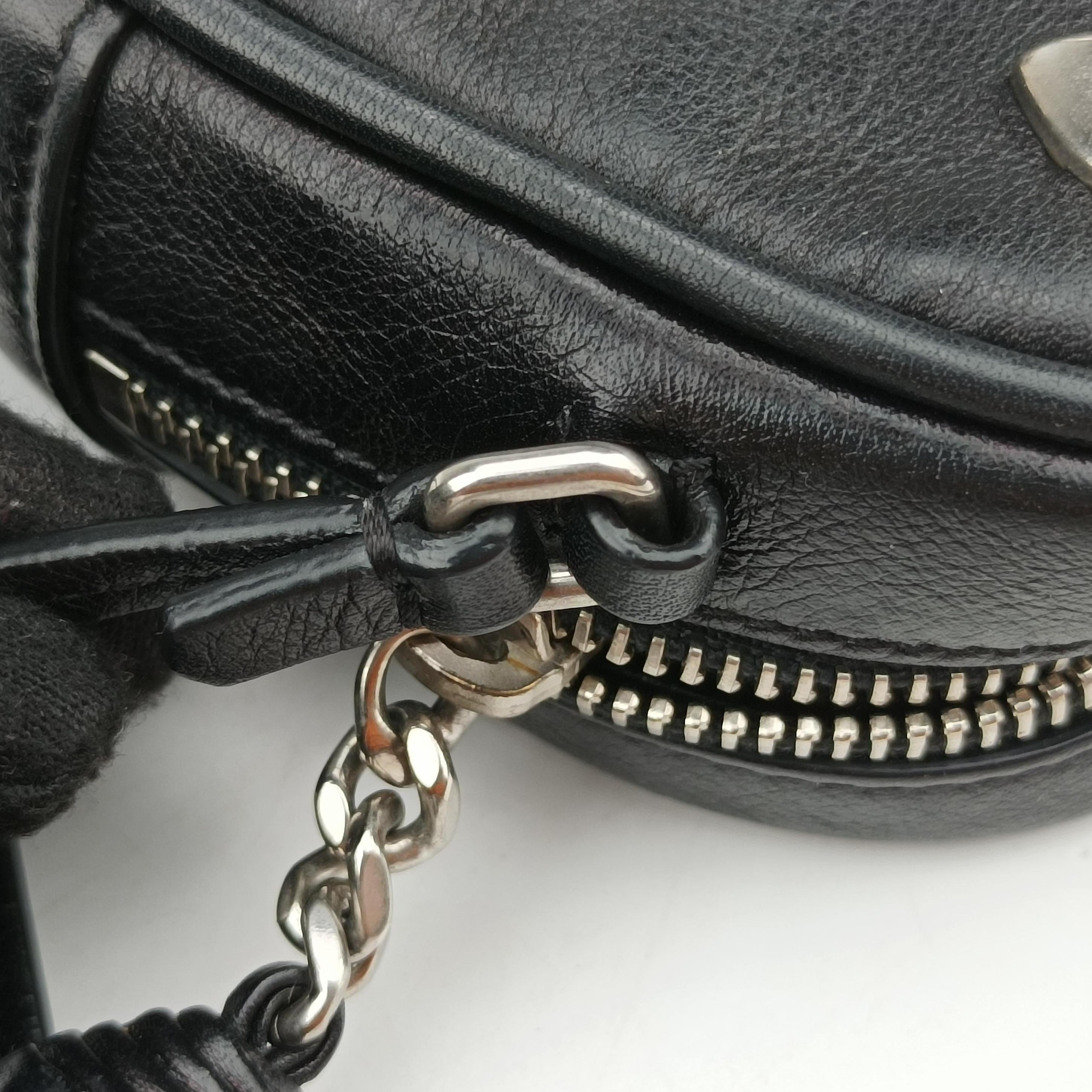 Pre-owned Yves Saint Laurent Monogram Blogger Black Leather 447956 shoulderbag | stylenewstar