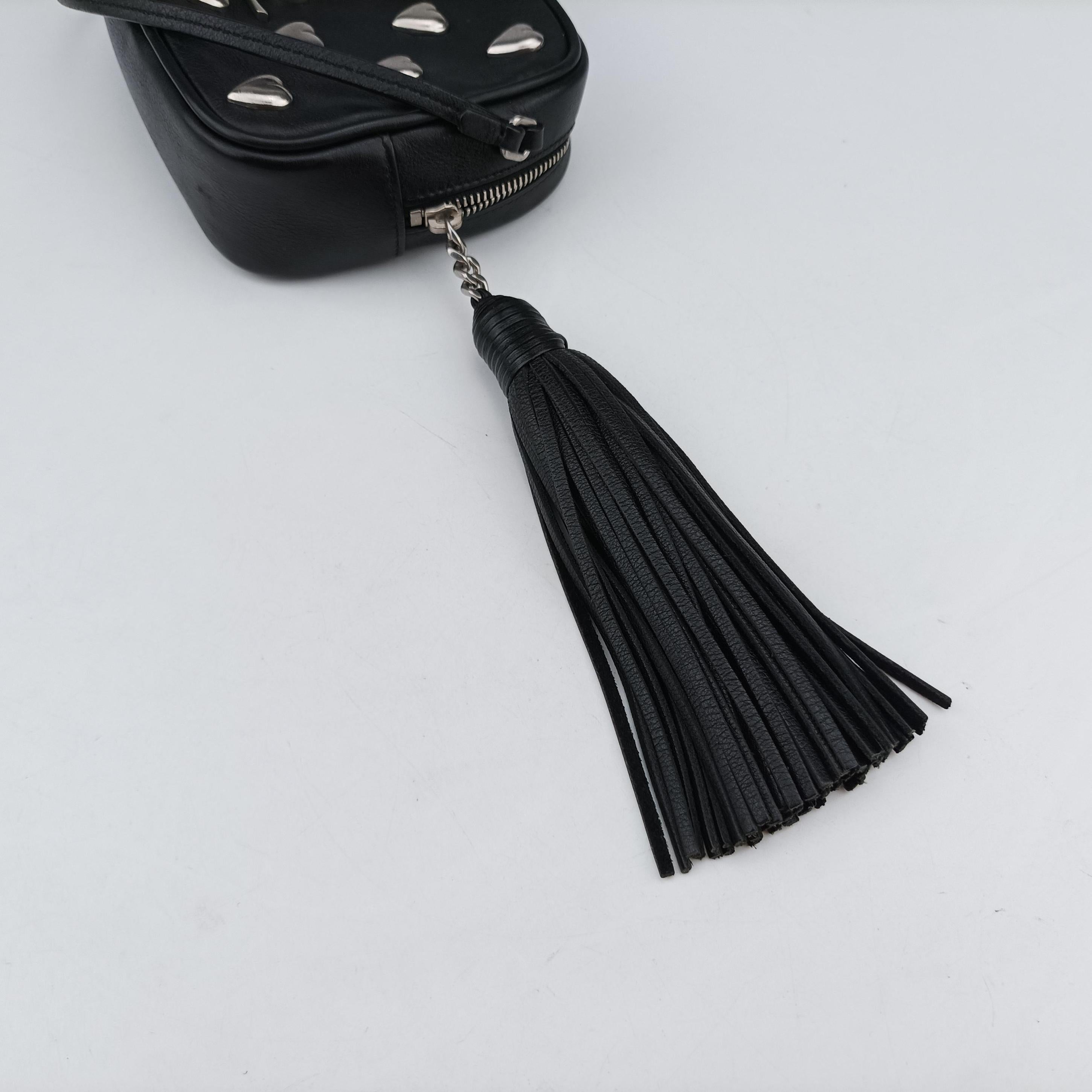Pre-owned Yves Saint Laurent Monogram Blogger Black Leather 447956 shoulderbag | stylenewstar