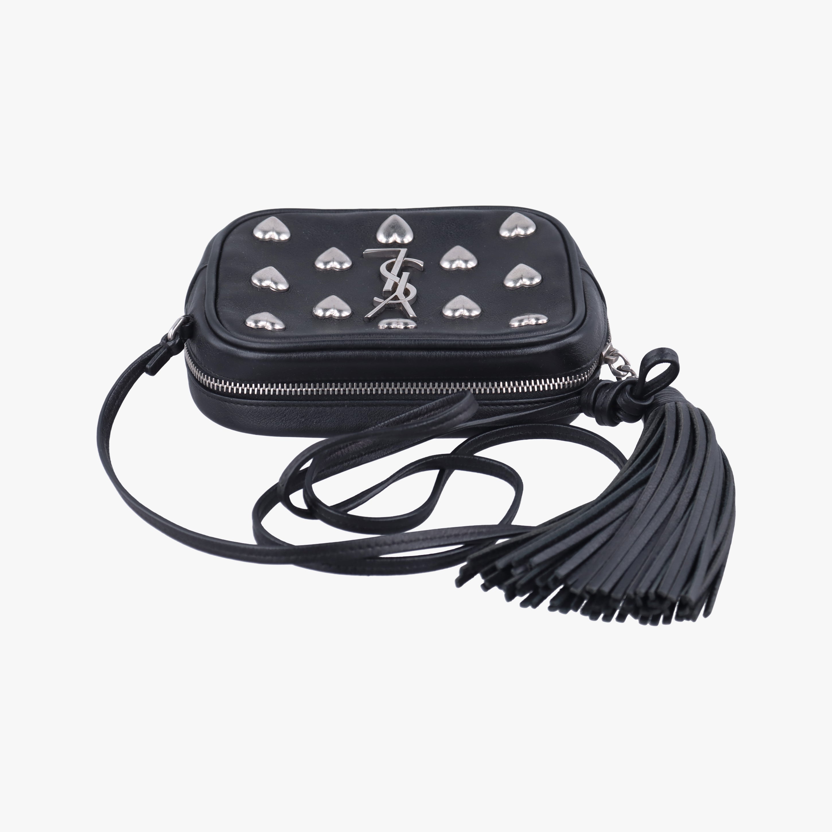Pre-owned Yves Saint Laurent Monogram Blogger Black Leather 447956 shoulderbag | stylenewstar