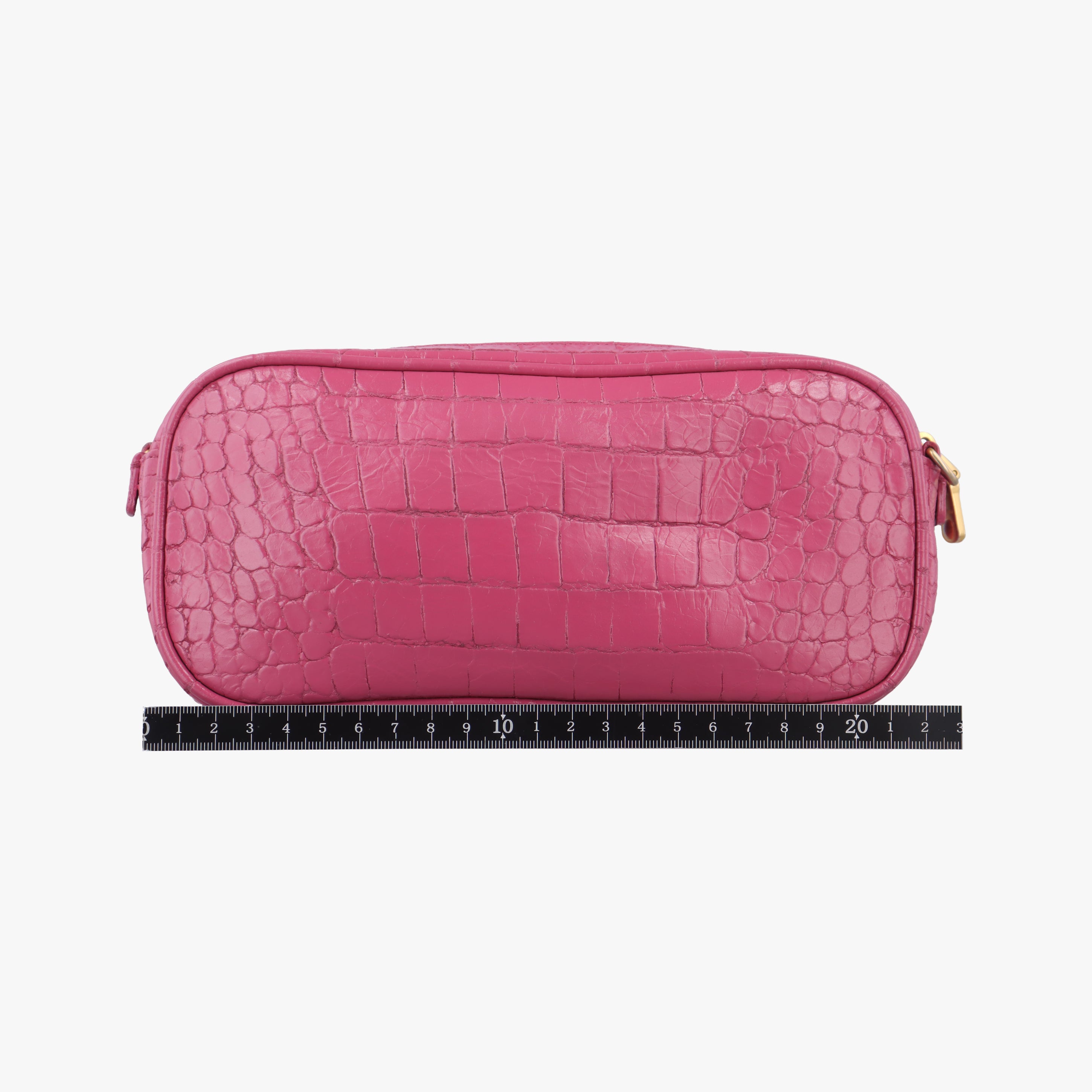 Pre-owned Miu Miu Crocodile embossed Pink leather  shoulderbag | stylenewstar