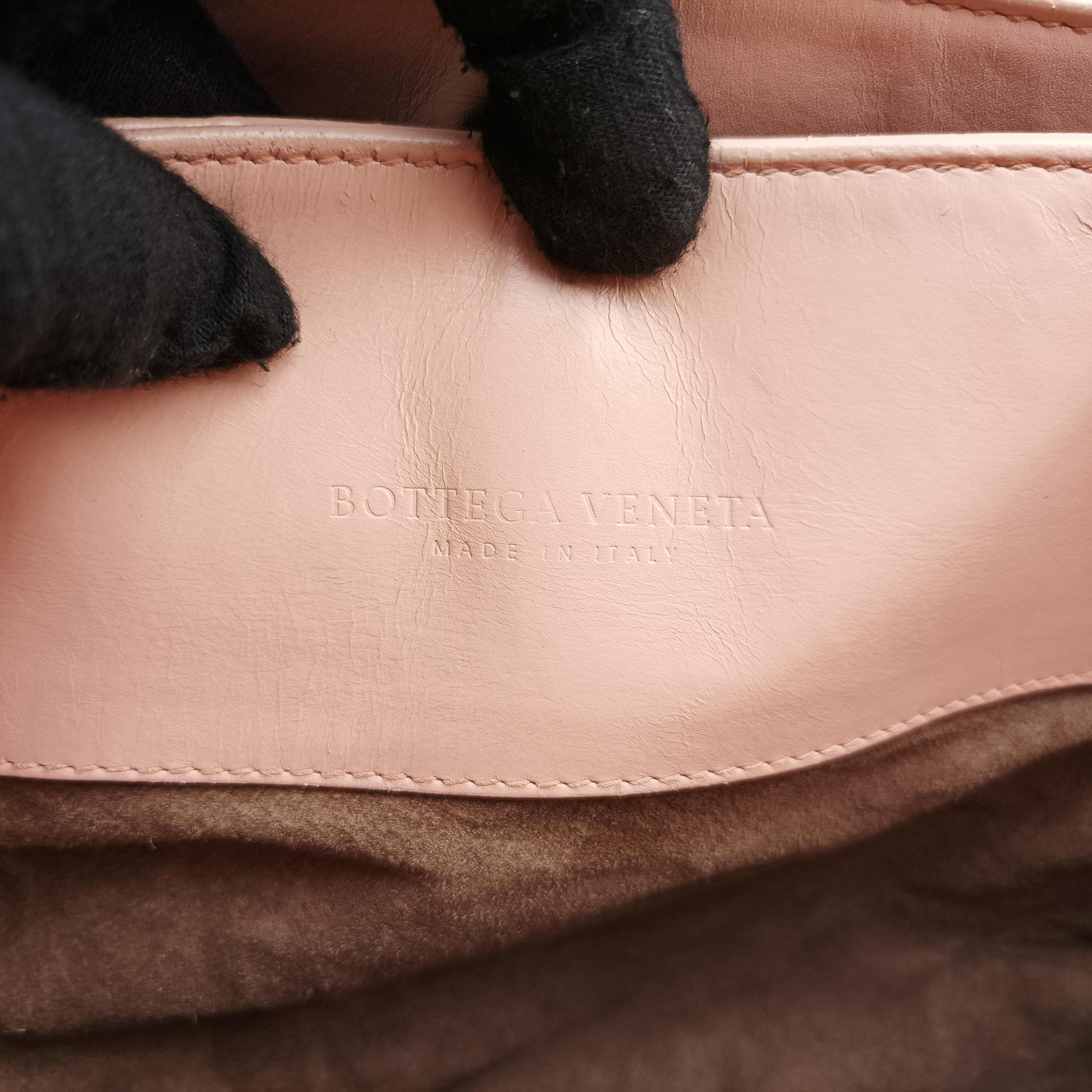 Pre-owned Bottega Veneta Roma Intrecciato Pink lambskin  handbag | stylenewstar