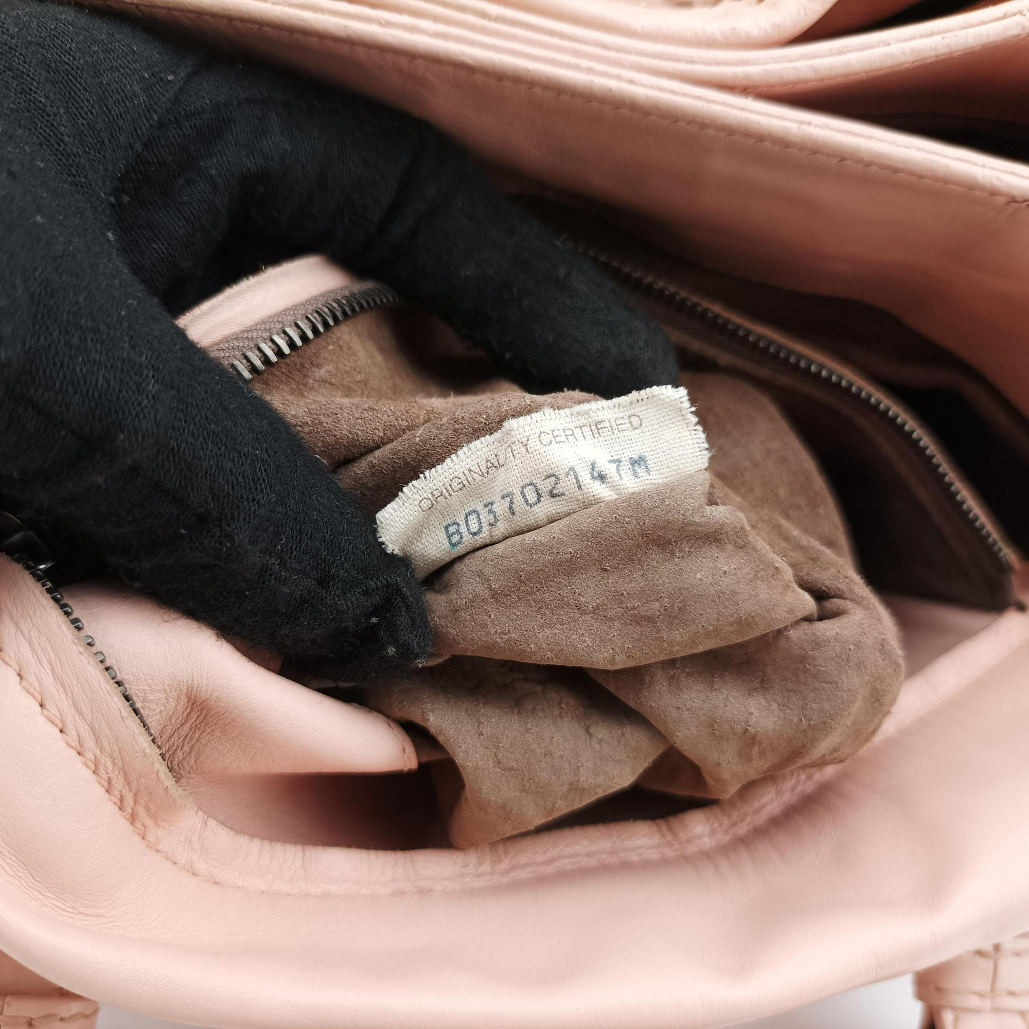 Pre-owned Bottega Veneta Roma Intrecciato Pink lambskin  handbag | stylenewstar