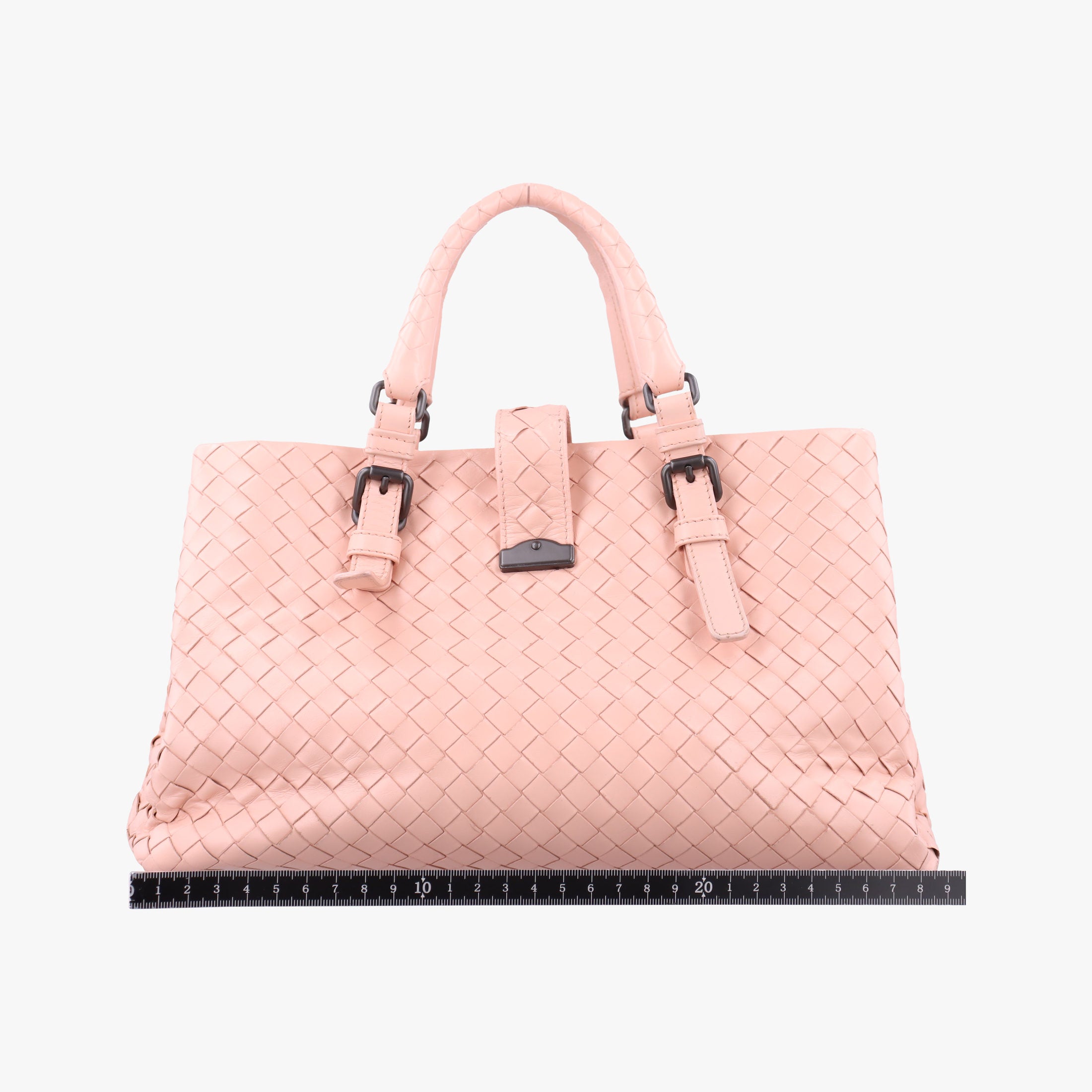Pre-owned Bottega Veneta Roma Intrecciato Pink lambskin  handbag | stylenewstar
