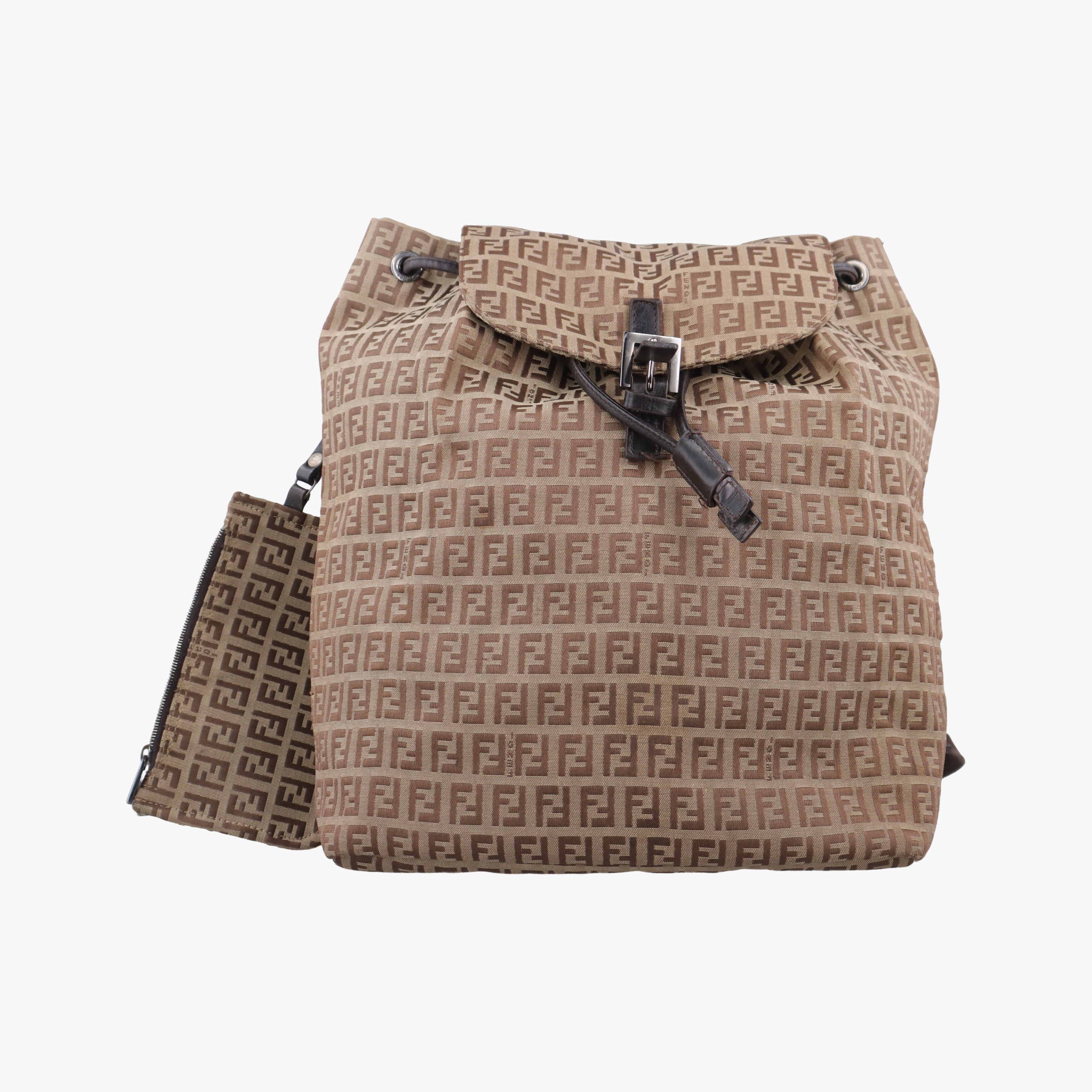 Vintage Fendi Zucchino FF Brown canvas 8BZ002 backpack/rucksack | stylenewstar
