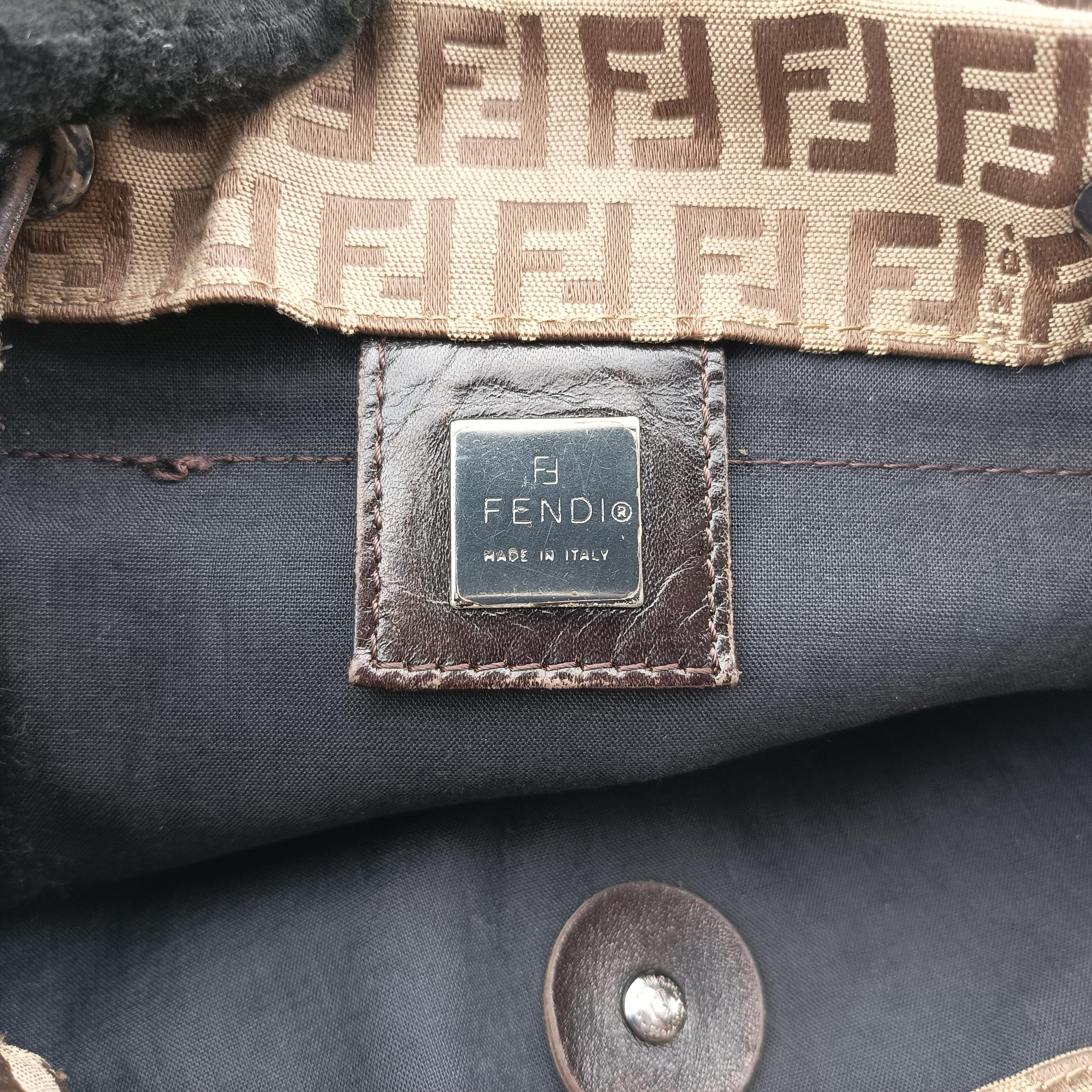 Vintage Fendi Zucchino FF Brown canvas 8BZ002 backpack/rucksack | stylenewstar
