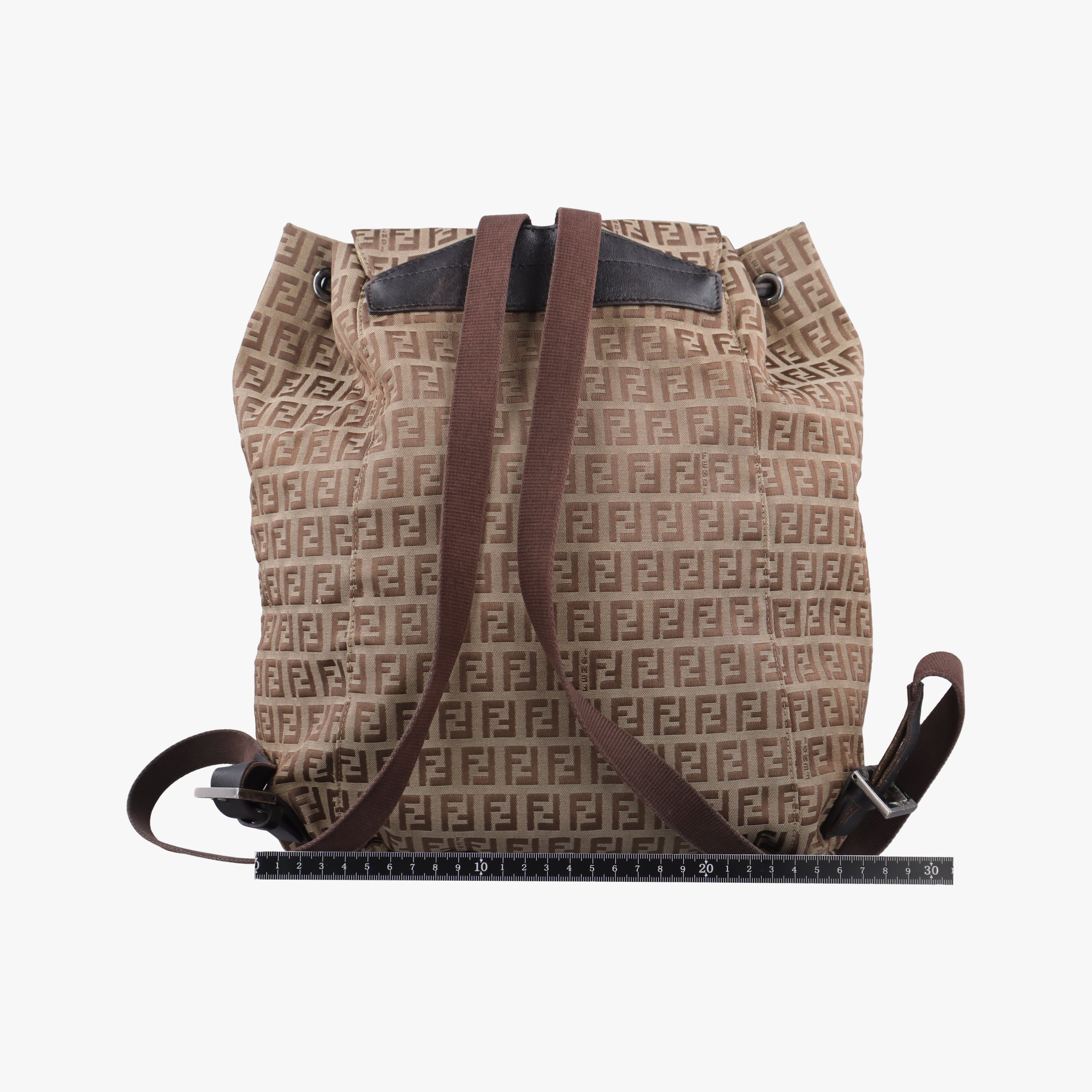Vintage Fendi Zucchino FF Brown canvas 8BZ002 backpack/rucksack | stylenewstar
