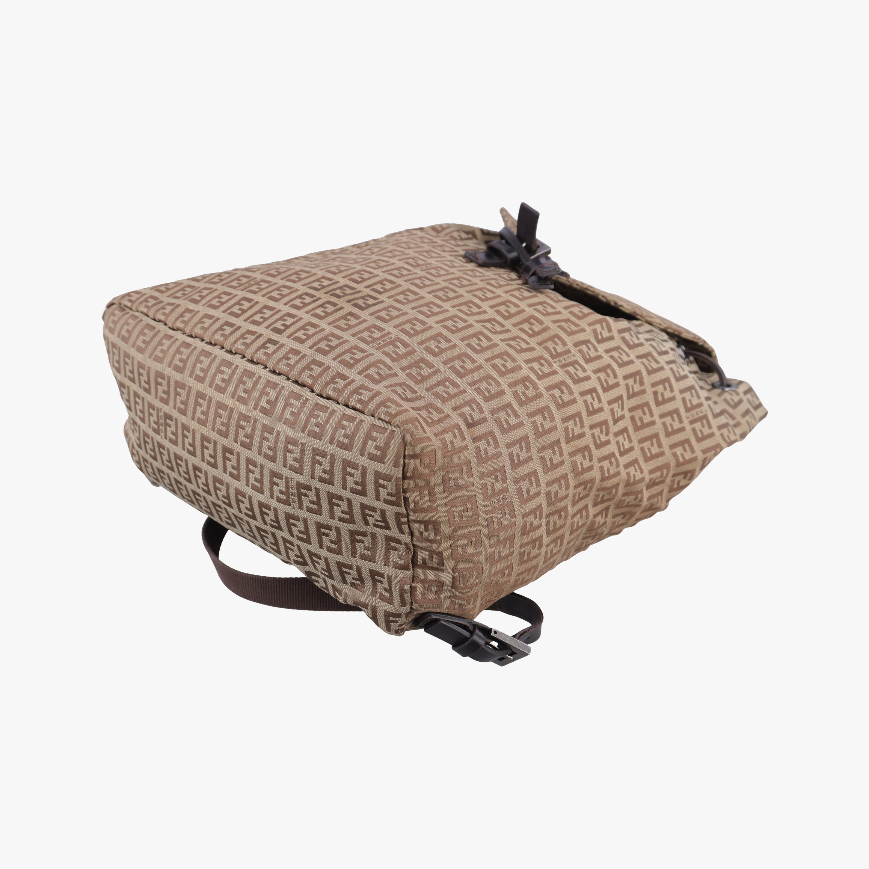 Vintage Fendi Zucchino FF Brown canvas 8BZ002 backpack/rucksack | stylenewstar