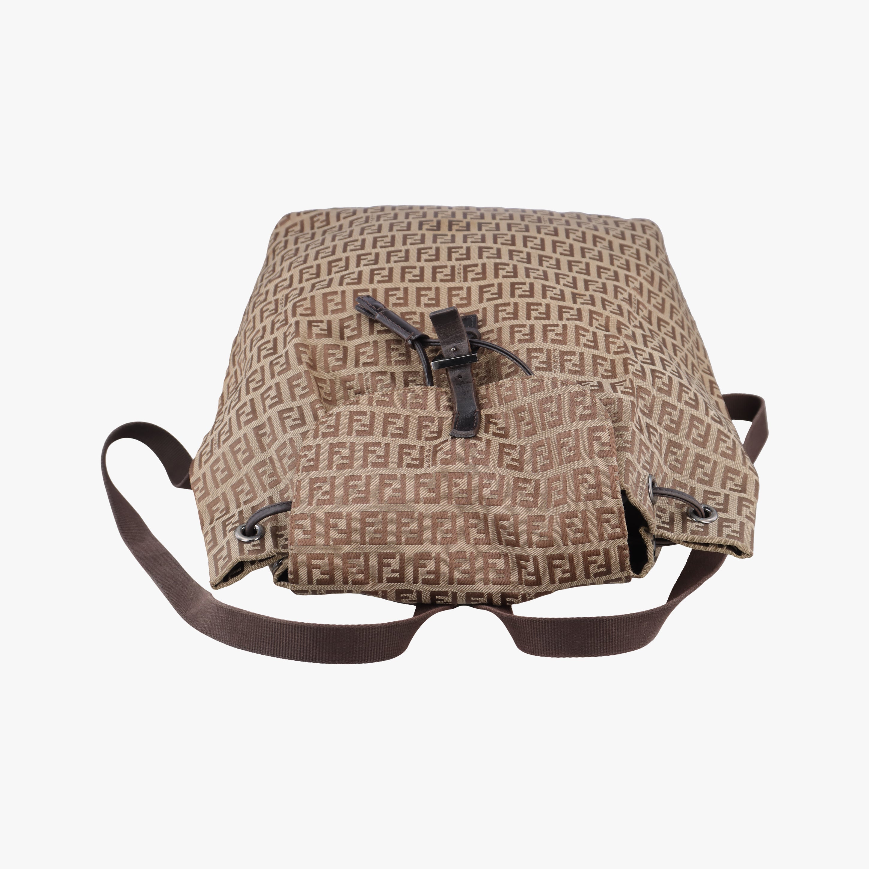 Vintage Fendi Zucchino FF Brown canvas 8BZ002 backpack/rucksack | stylenewstar