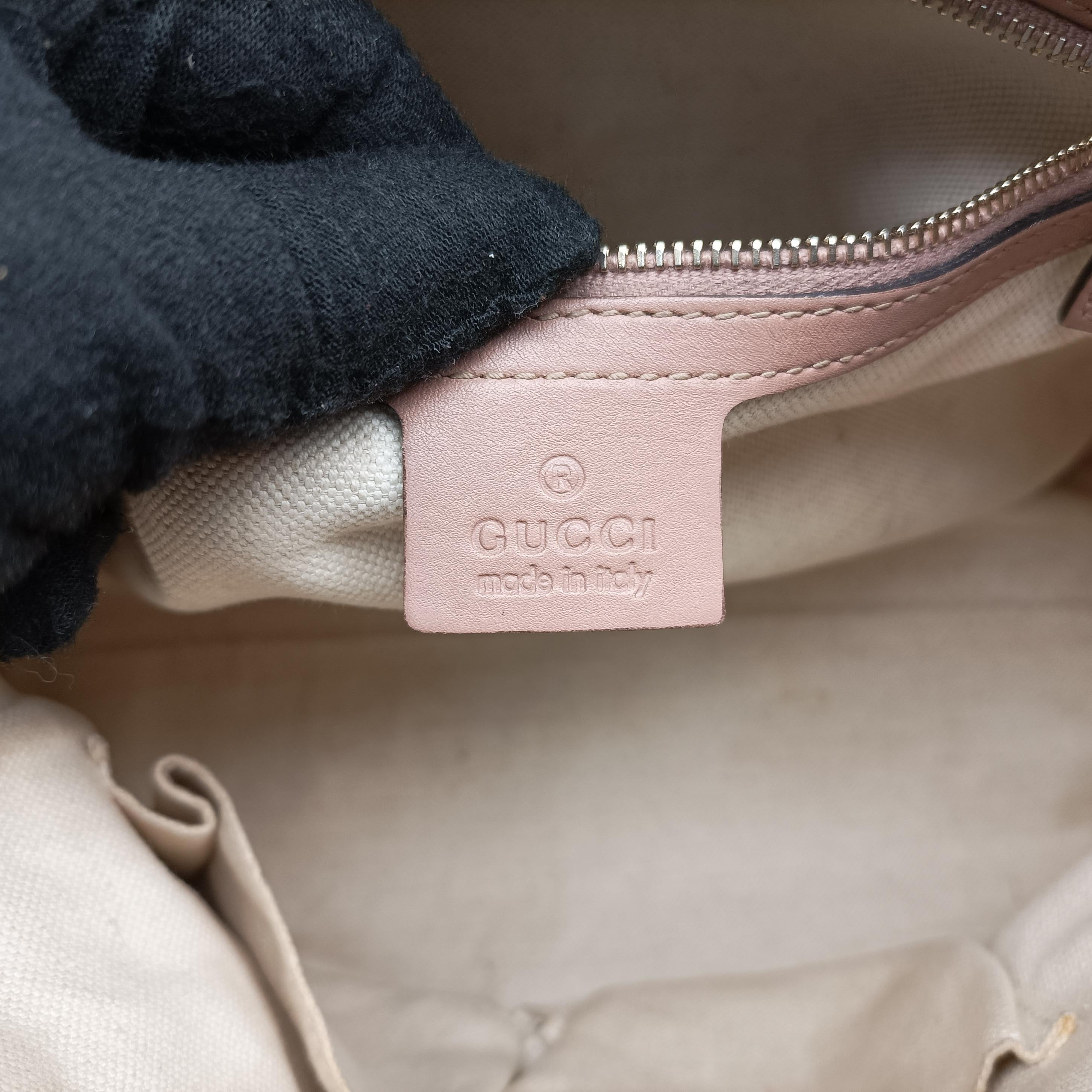 Pre-owned Gucci Guccissima Pink Leather 269894 shoulderbag | stylenewstar
