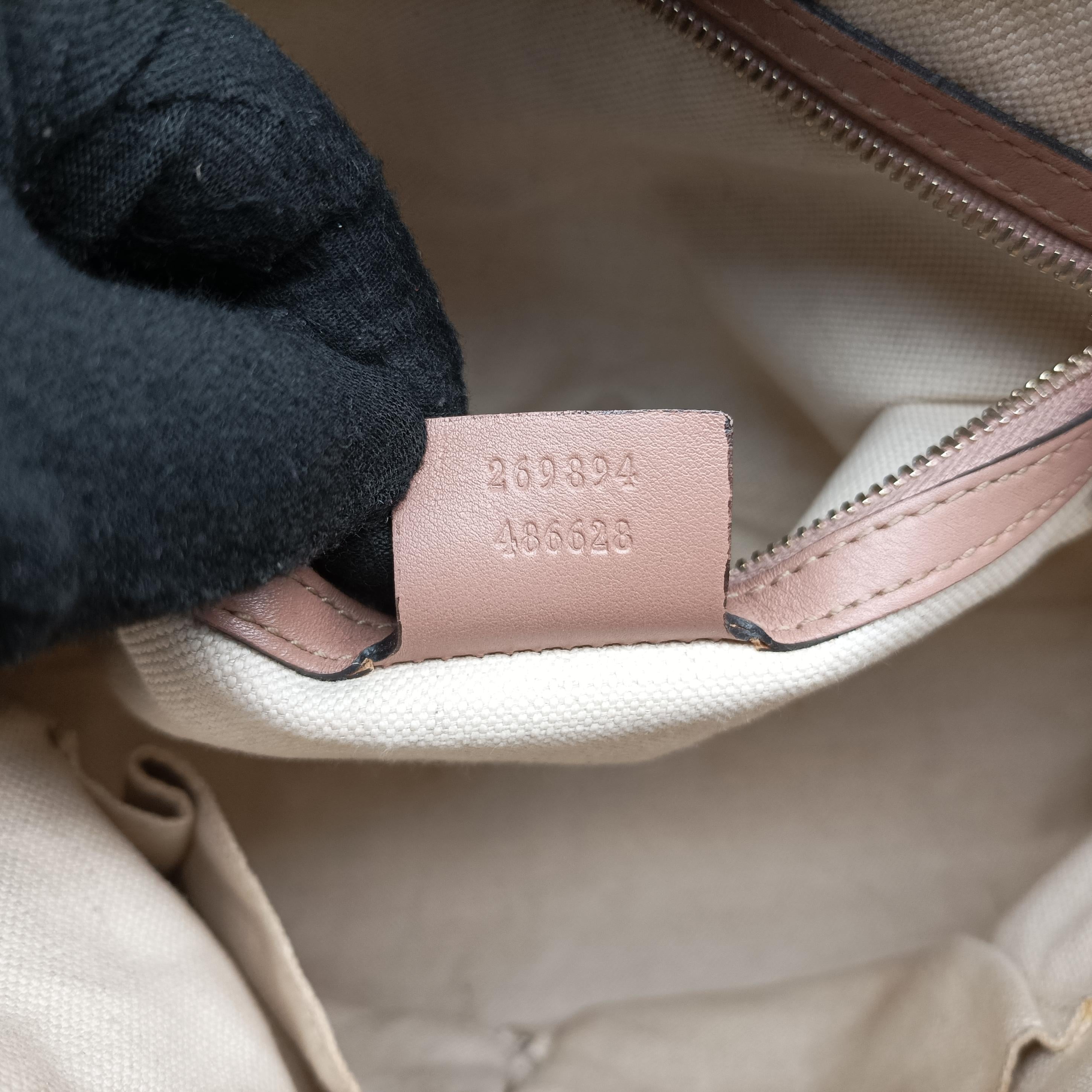 Pre-owned Gucci Guccissima Pink Leather 269894 shoulderbag | stylenewstar