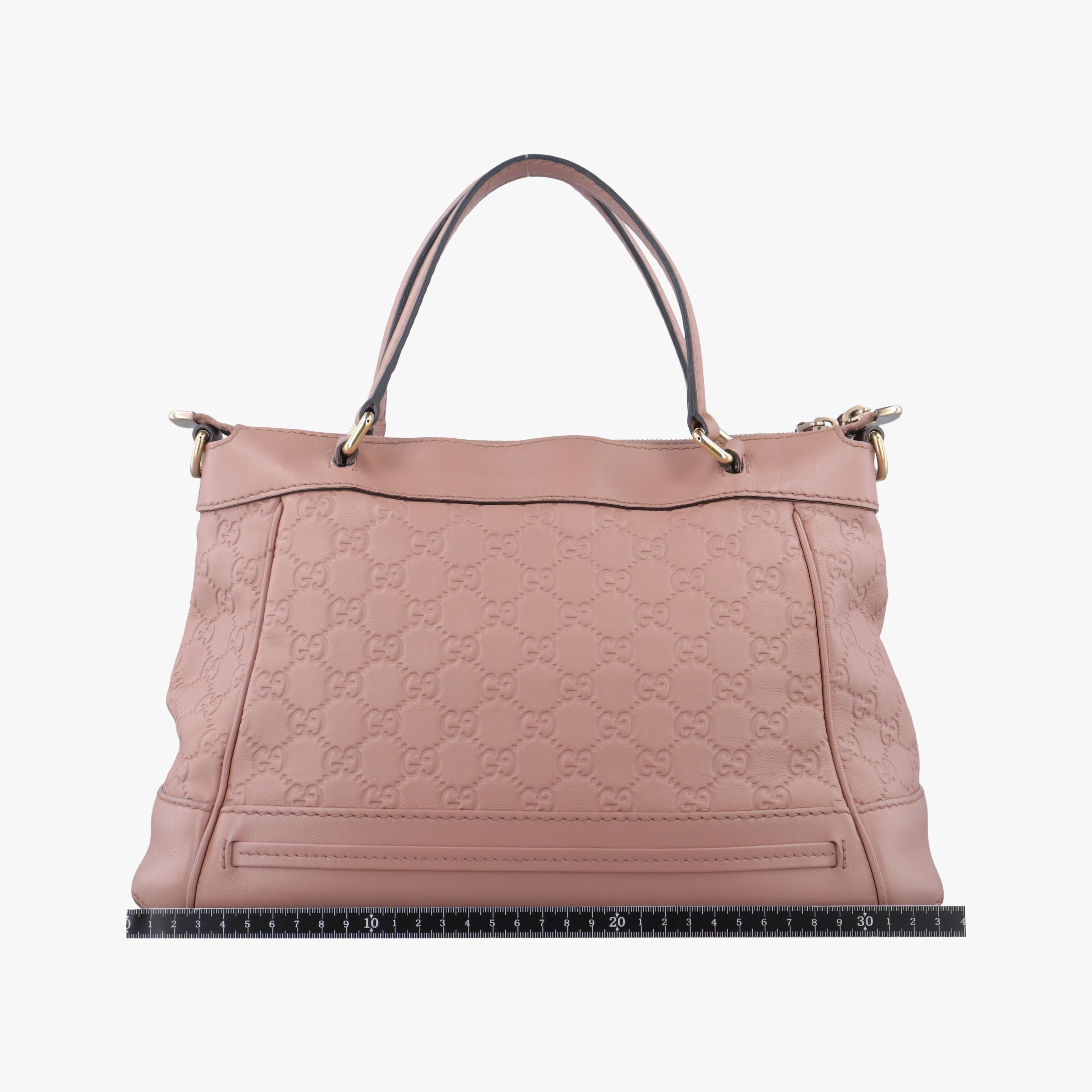 Pre-owned Gucci Guccissima Pink Leather 269894 shoulderbag | stylenewstar