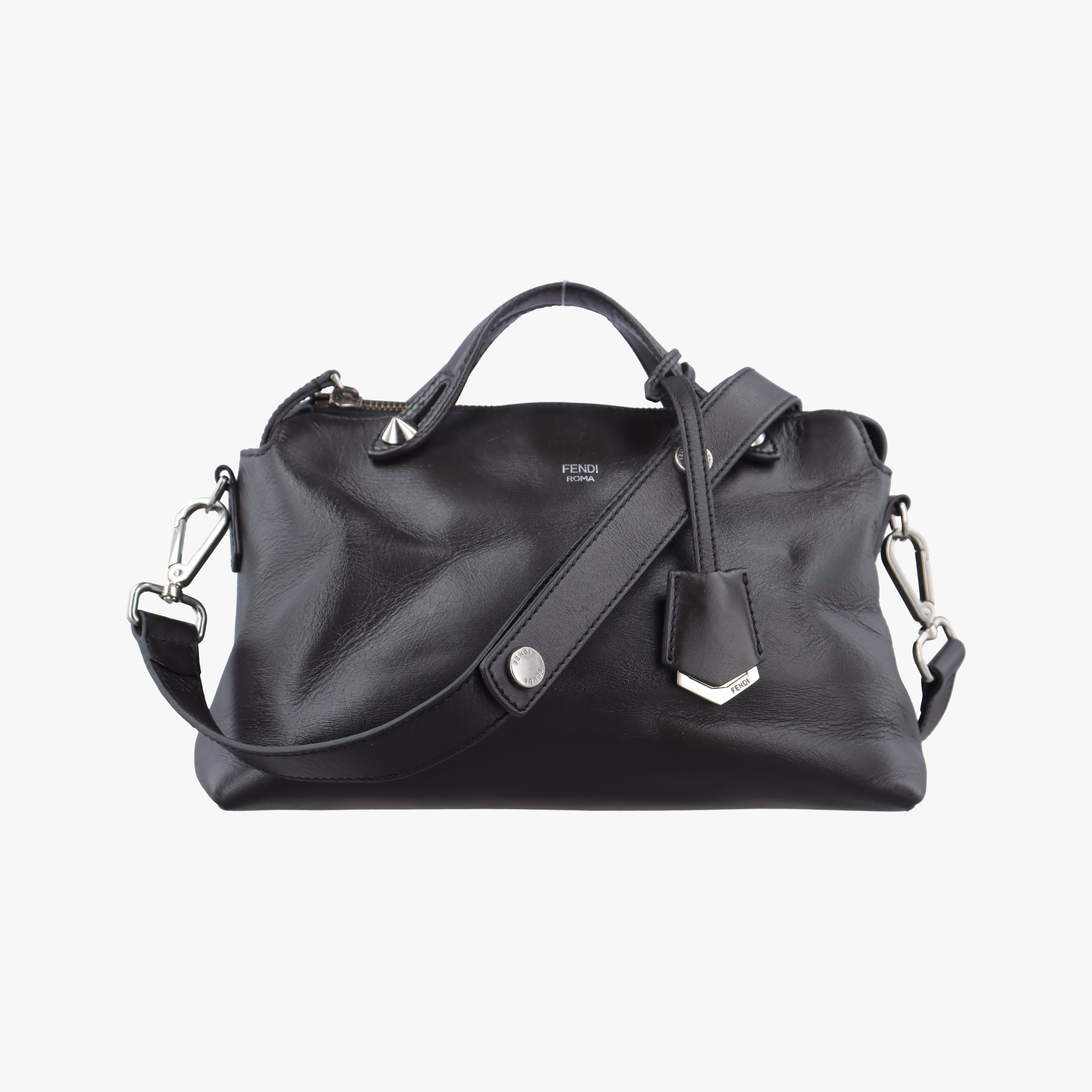 Pre-owned Fendi Small By The Way Brown Leather 8BL124 shoulderbag | stylenewstar