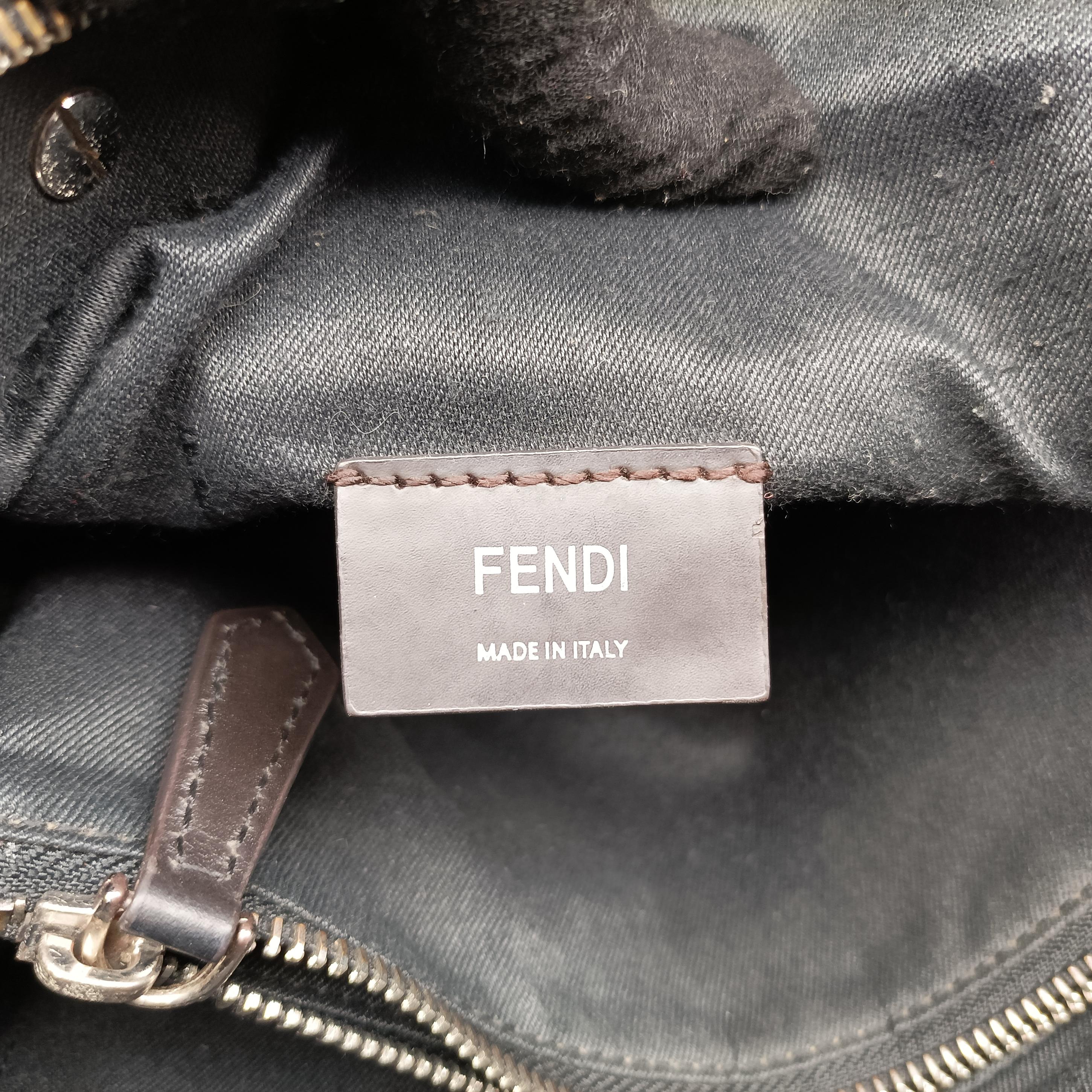 Pre-owned Fendi Small By The Way Brown Leather 8BL124 shoulderbag | stylenewstar