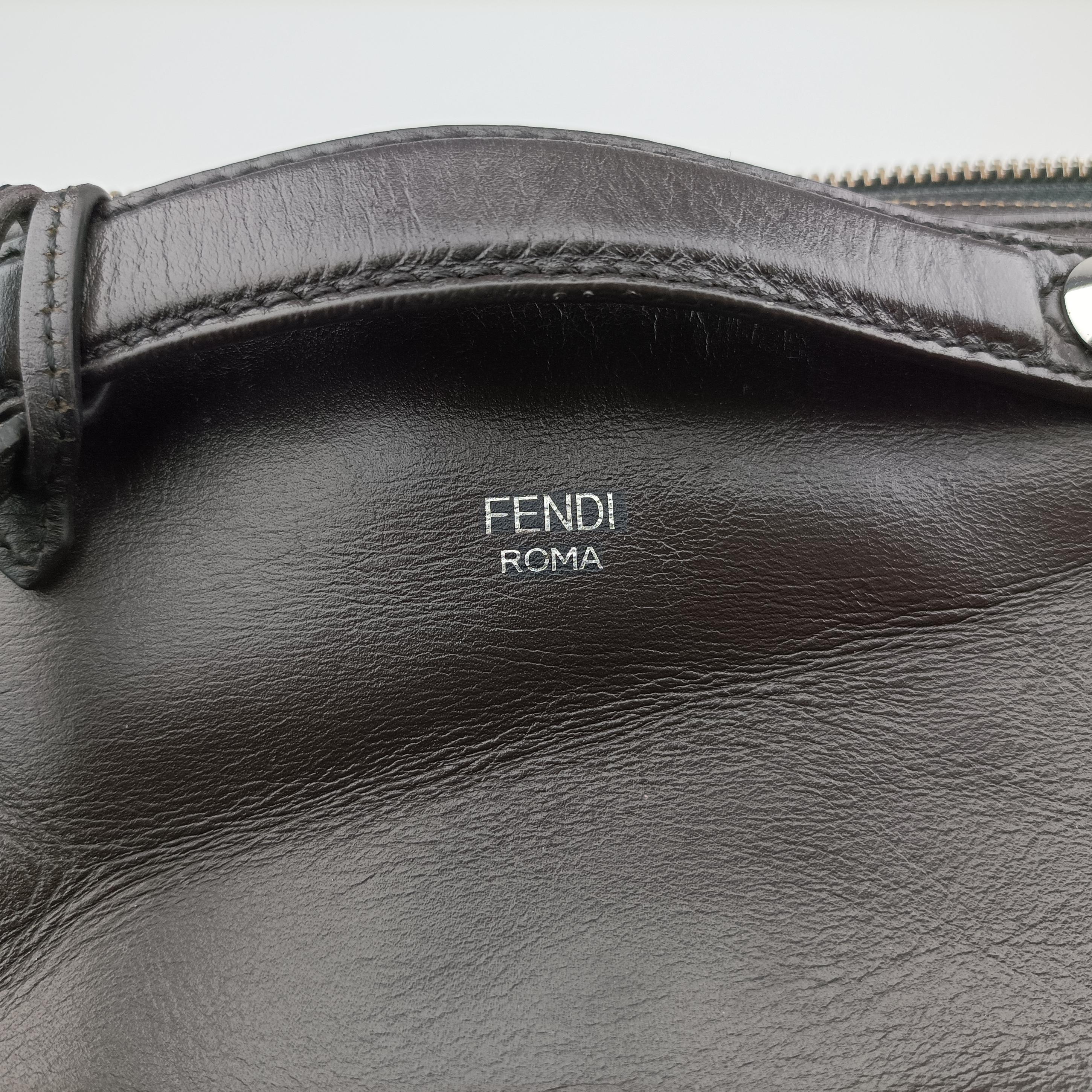 Pre-owned Fendi Small By The Way Brown Leather 8BL124 shoulderbag | stylenewstar