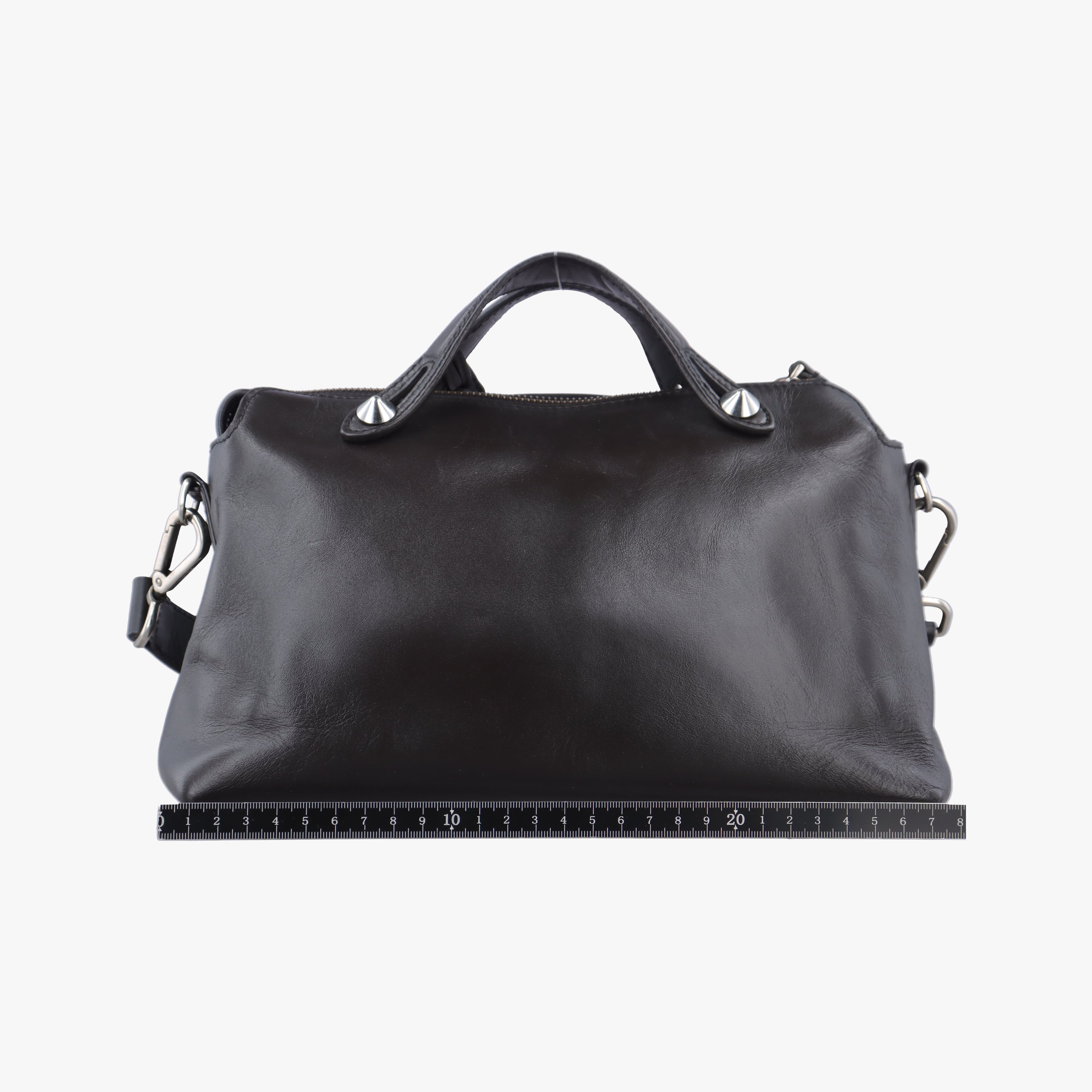 Pre-owned Fendi Small By The Way Brown Leather 8BL124 shoulderbag | stylenewstar