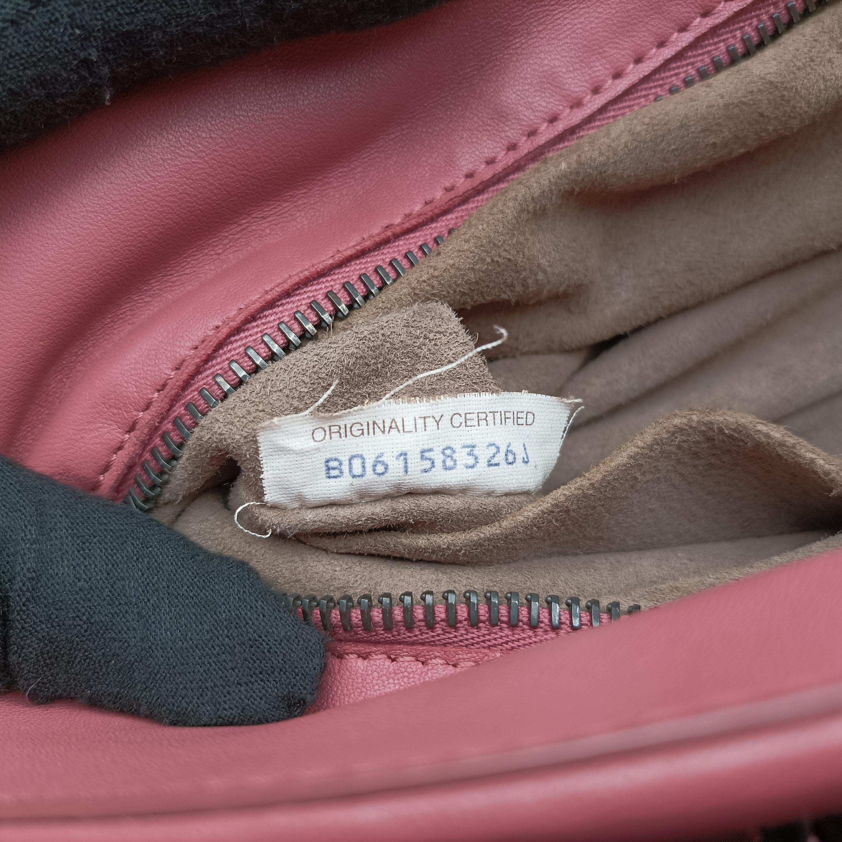 Pre-owned Bottega Veneta Intrecciato pink lambskin  shoulderbag | stylenewstar