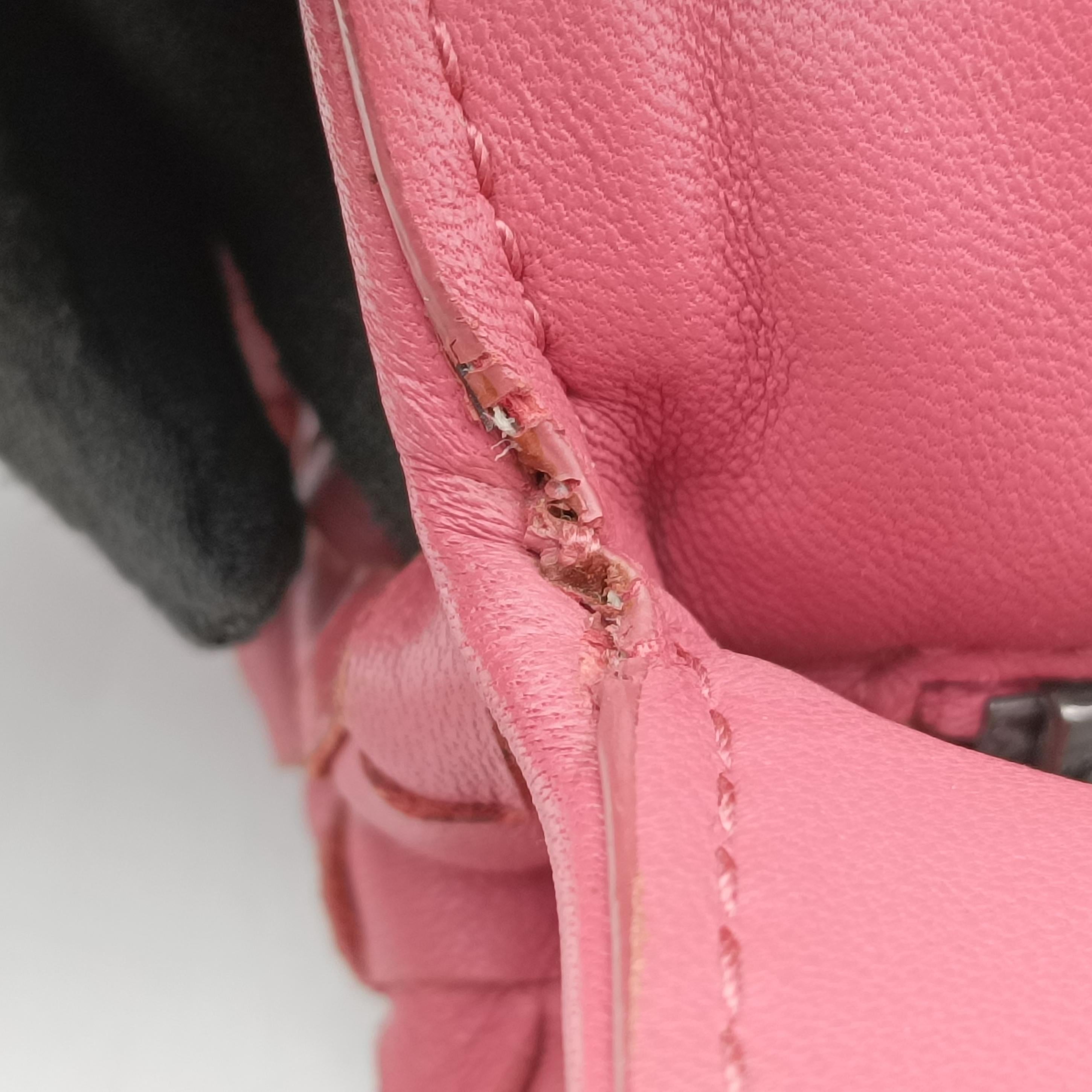 Pre-owned Bottega Veneta Intrecciato pink lambskin  shoulderbag | stylenewstar