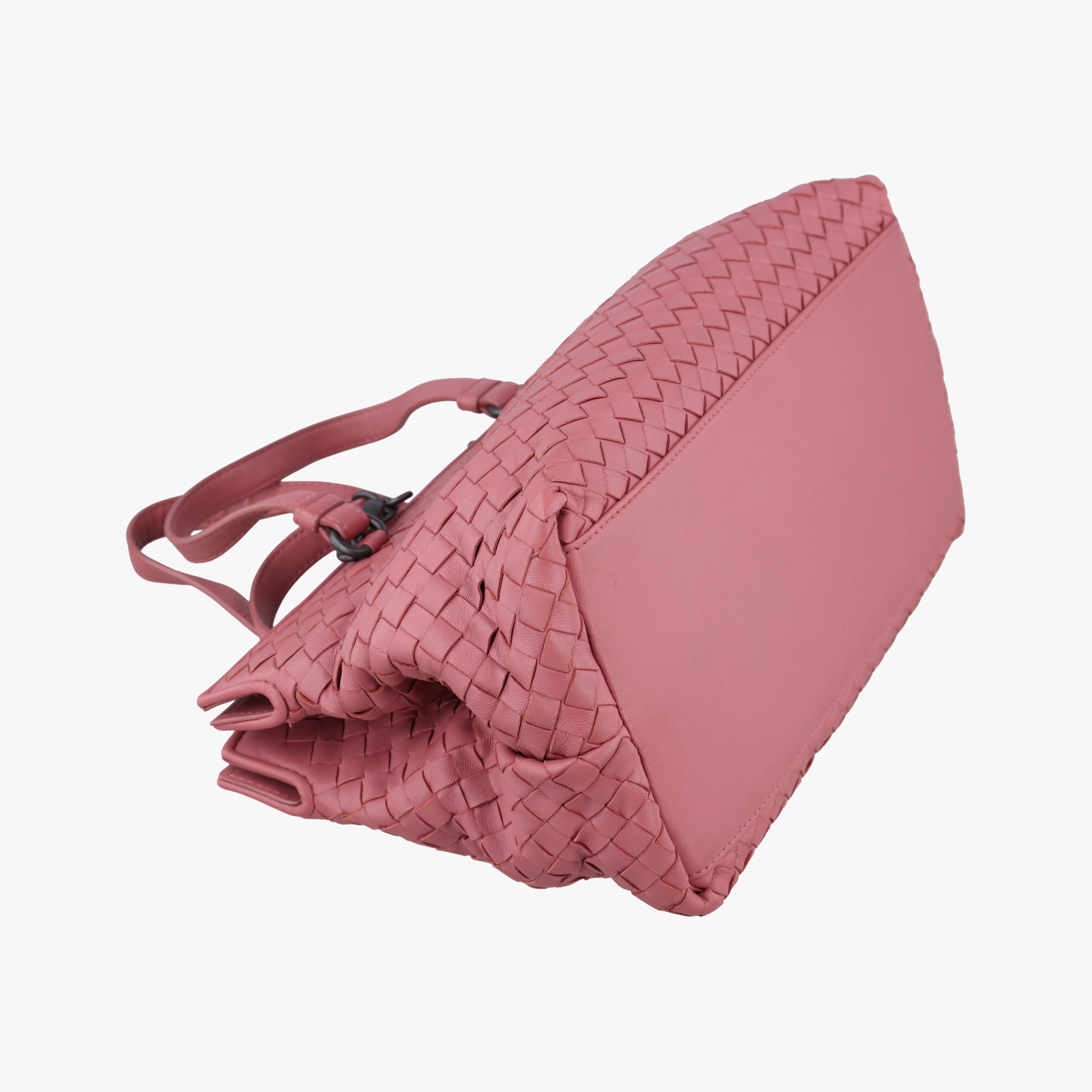 Pre-owned Bottega Veneta Intrecciato pink lambskin  shoulderbag | stylenewstar