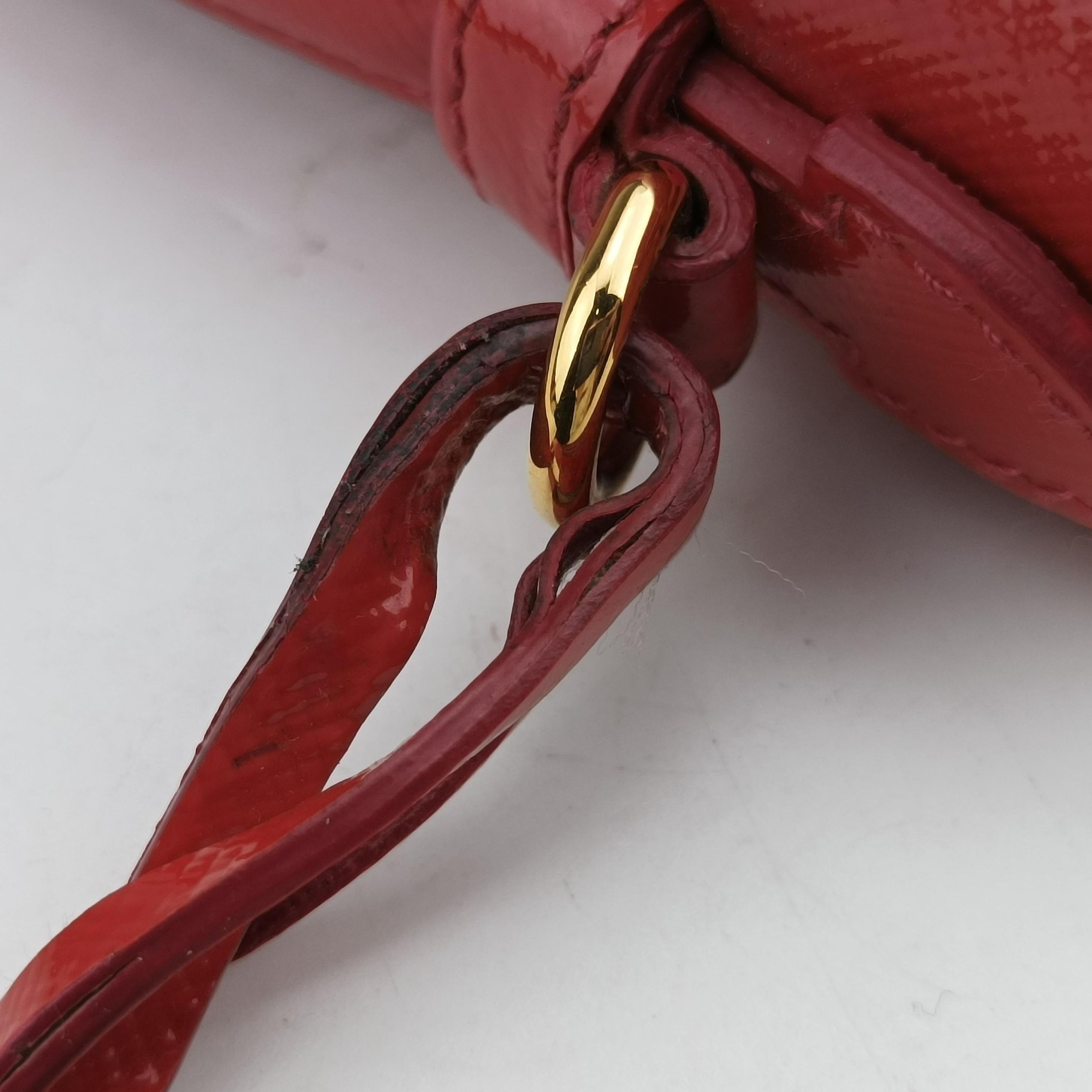 Secondhand Prada lock　Fuoco　Sound Top Handle Red SAFFIANO Leather BT0963 shoulderbag | stylenewstar
