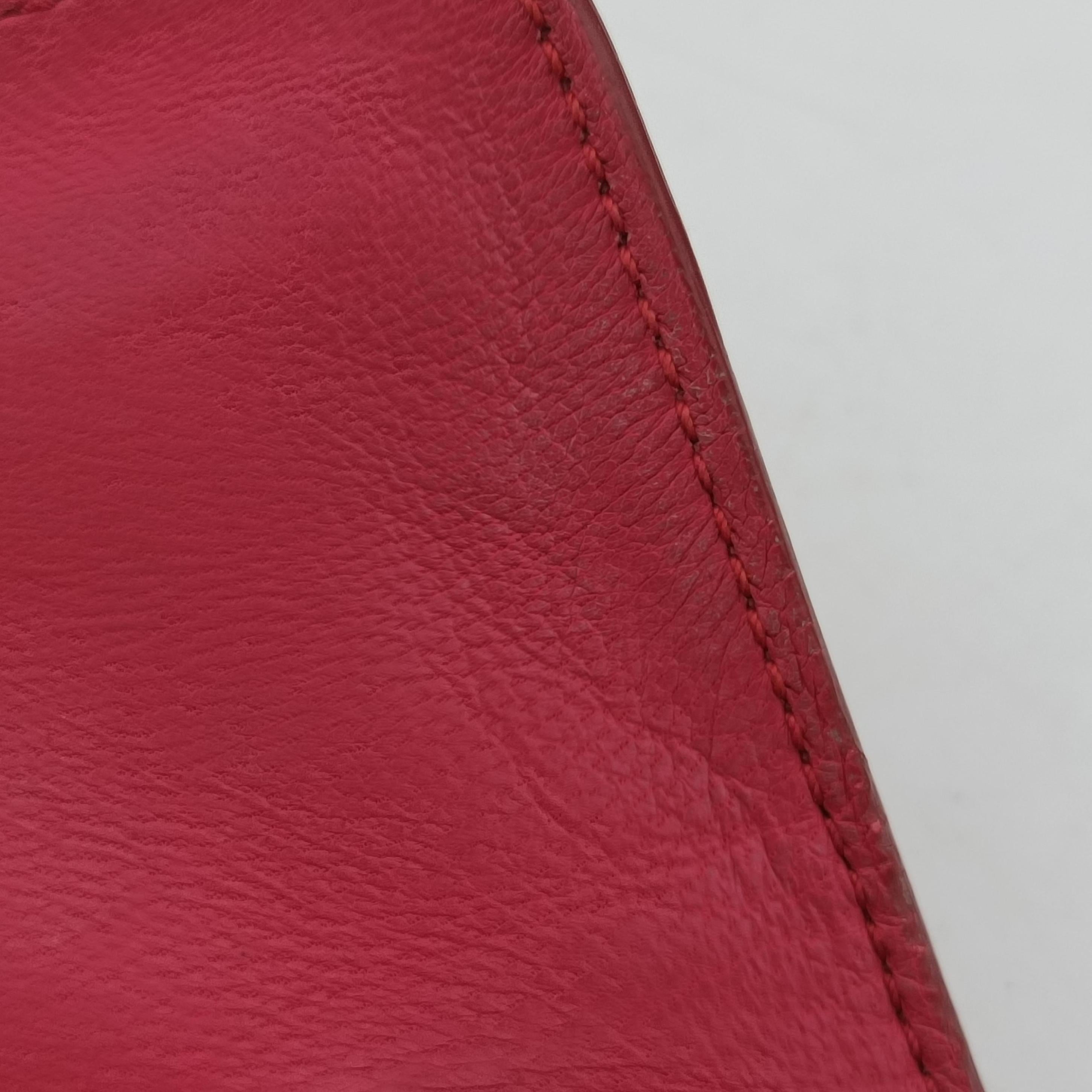 Secondhand Prada lock　Fuoco　Sound Top Handle Red SAFFIANO Leather BT0963 shoulderbag | stylenewstar