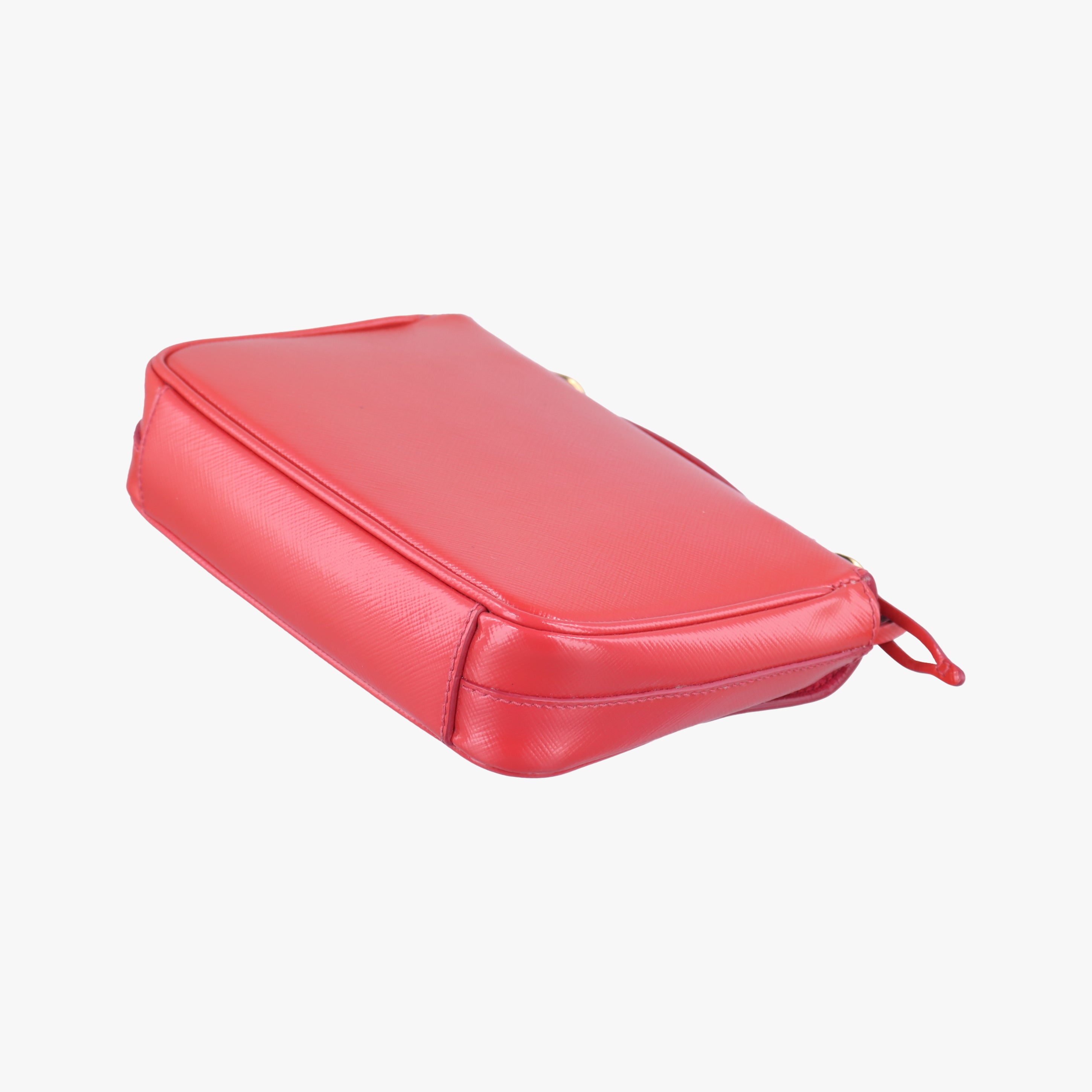 Secondhand Prada lock　Fuoco　Sound Top Handle Red SAFFIANO Leather BT0963 shoulderbag | stylenewstar
