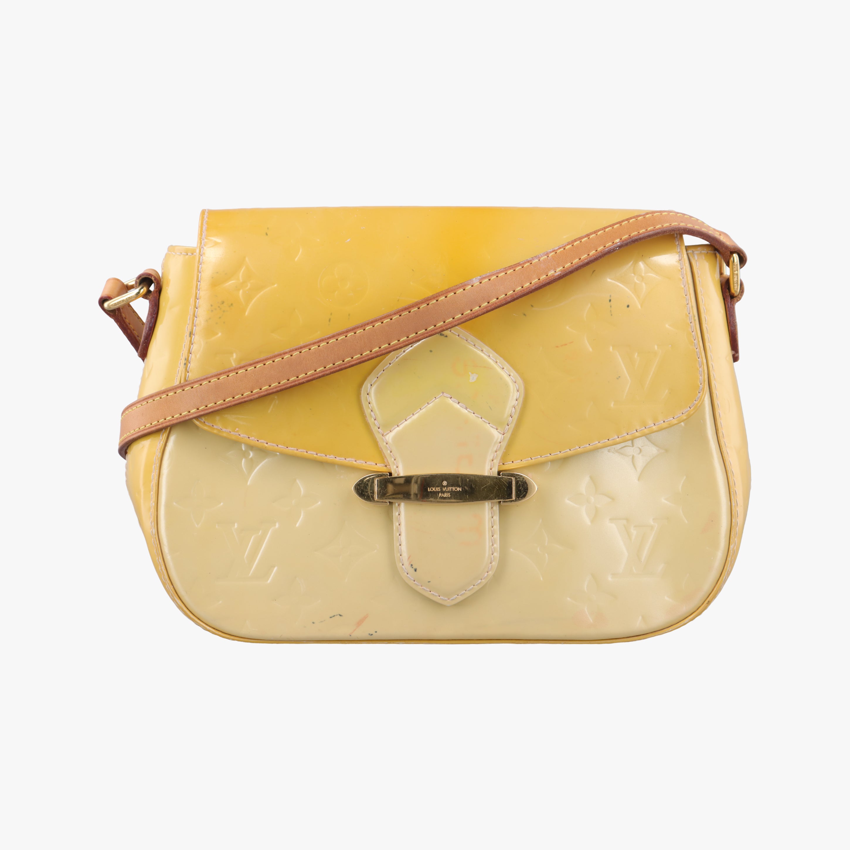 Pre-owned Louis Vuitton Bellflower PM Yellow Vernis M91731 shoulderbag | stylenewstar
