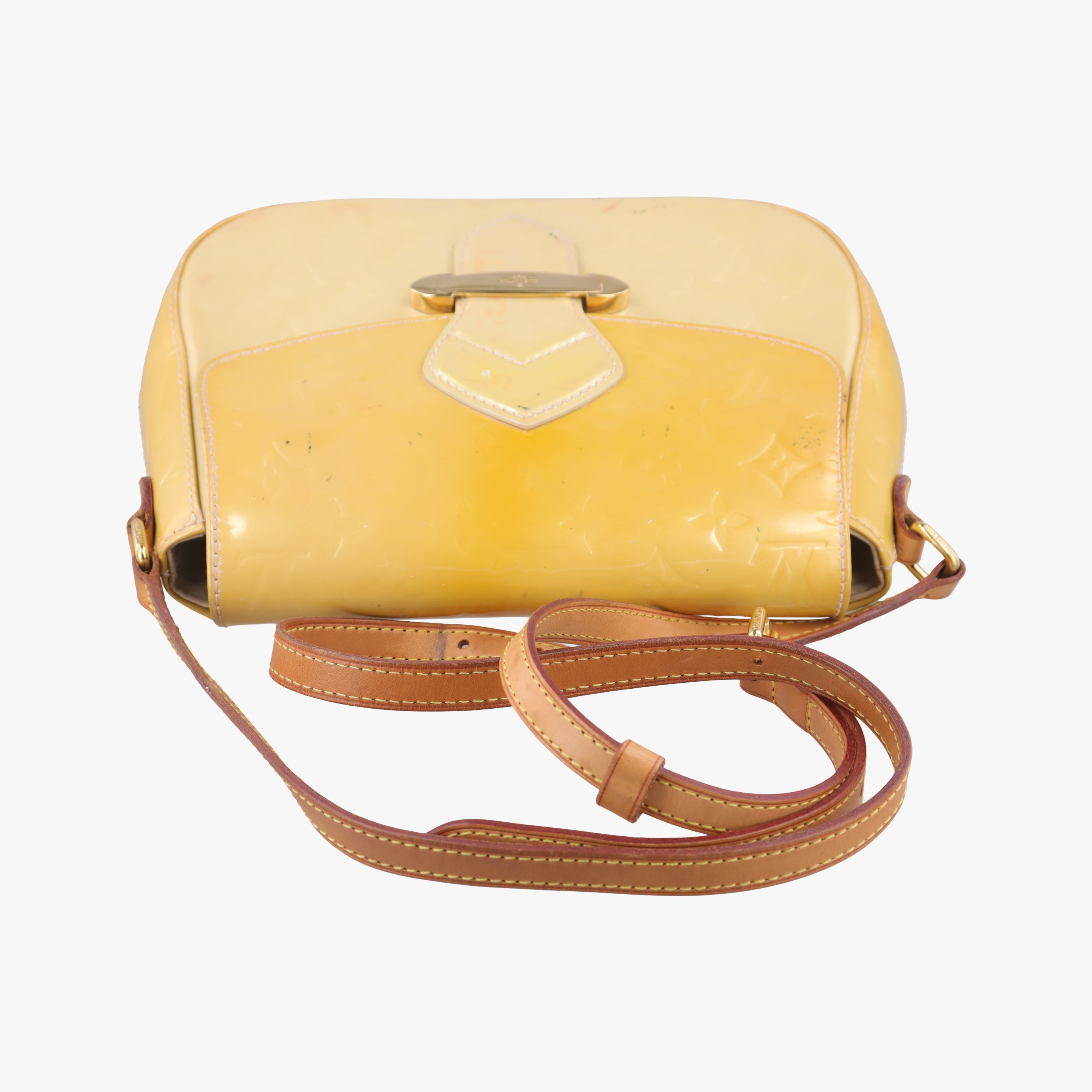 Pre-owned Louis Vuitton Bellflower PM Yellow Vernis M91731 shoulderbag | stylenewstar