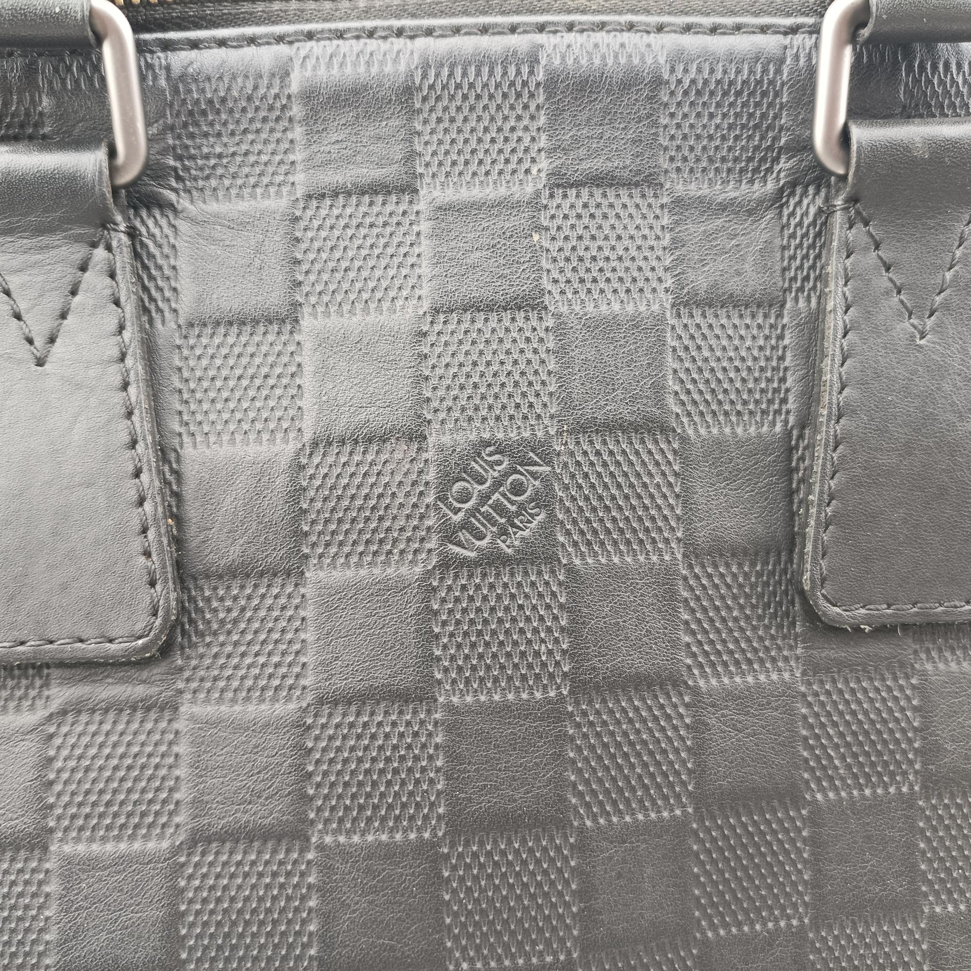 Secondhand Louis Vuitton Porte Documents Jour Noir Damier Graphite N48224 handbag | stylenewstar