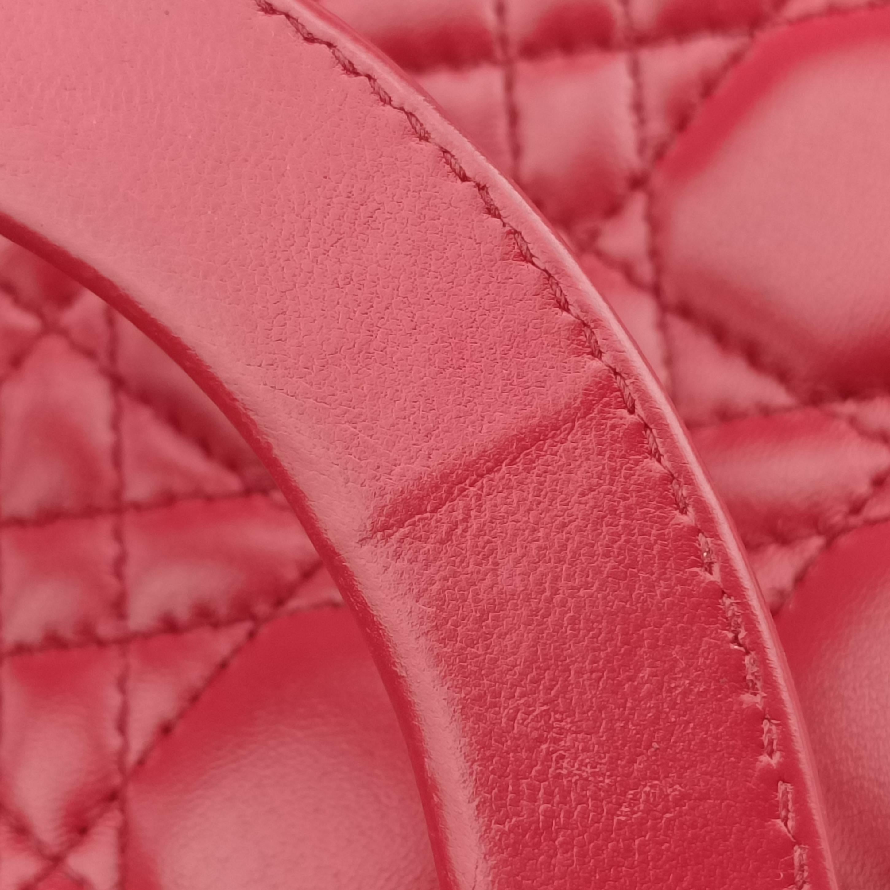 Pre-owned Christian Dior Lady Dior Rose lambskin  shoulderbag | stylenewstar