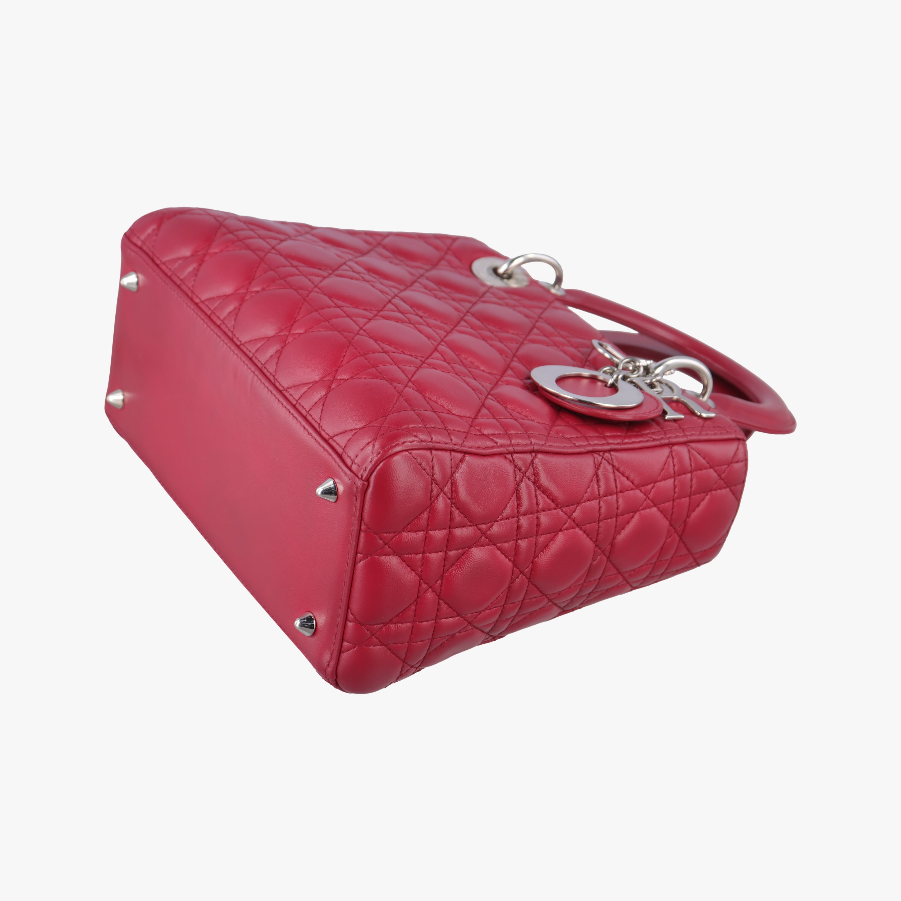 Pre-owned Christian Dior Lady Dior Rose lambskin  shoulderbag | stylenewstar