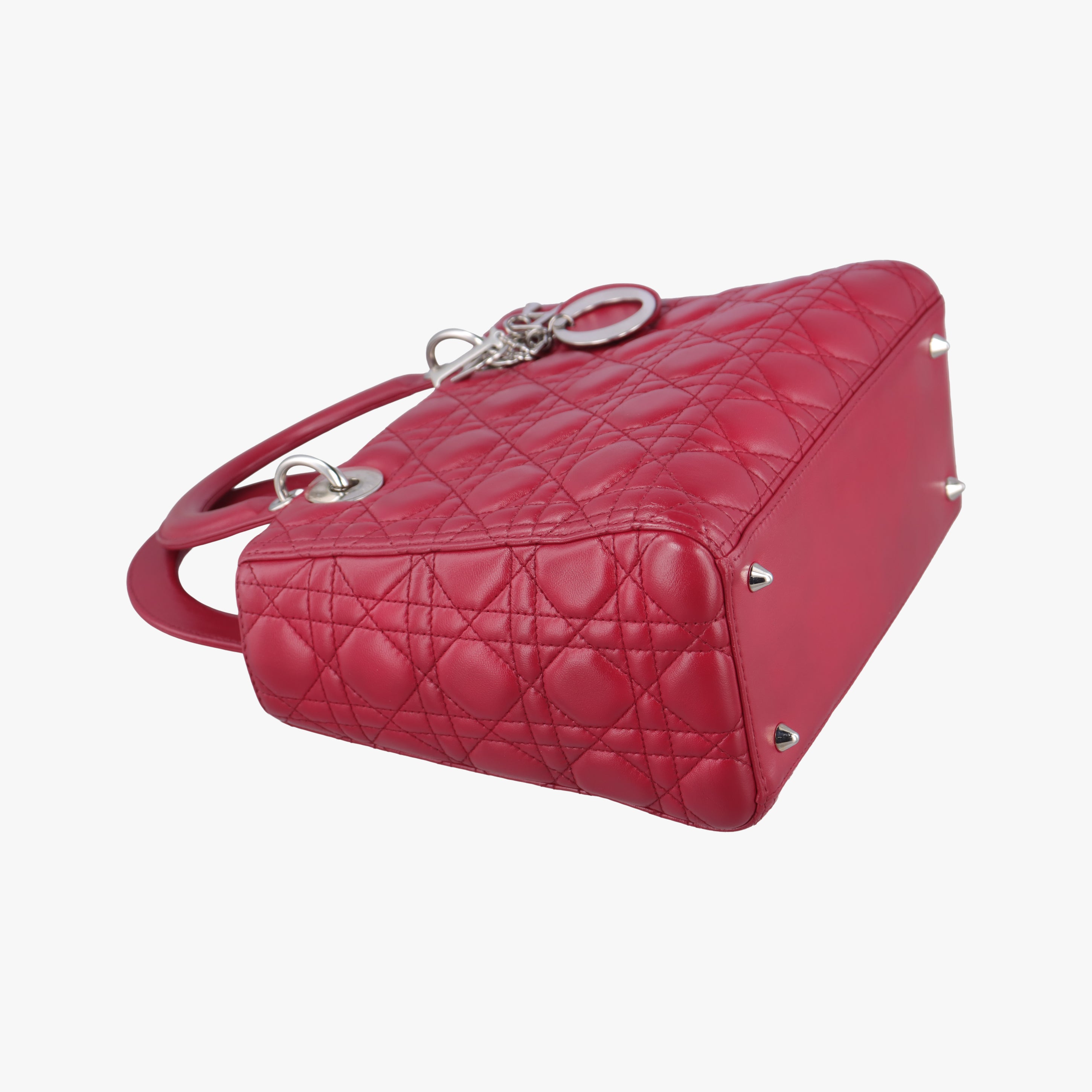 Pre-owned Christian Dior Lady Dior Rose lambskin  shoulderbag | stylenewstar