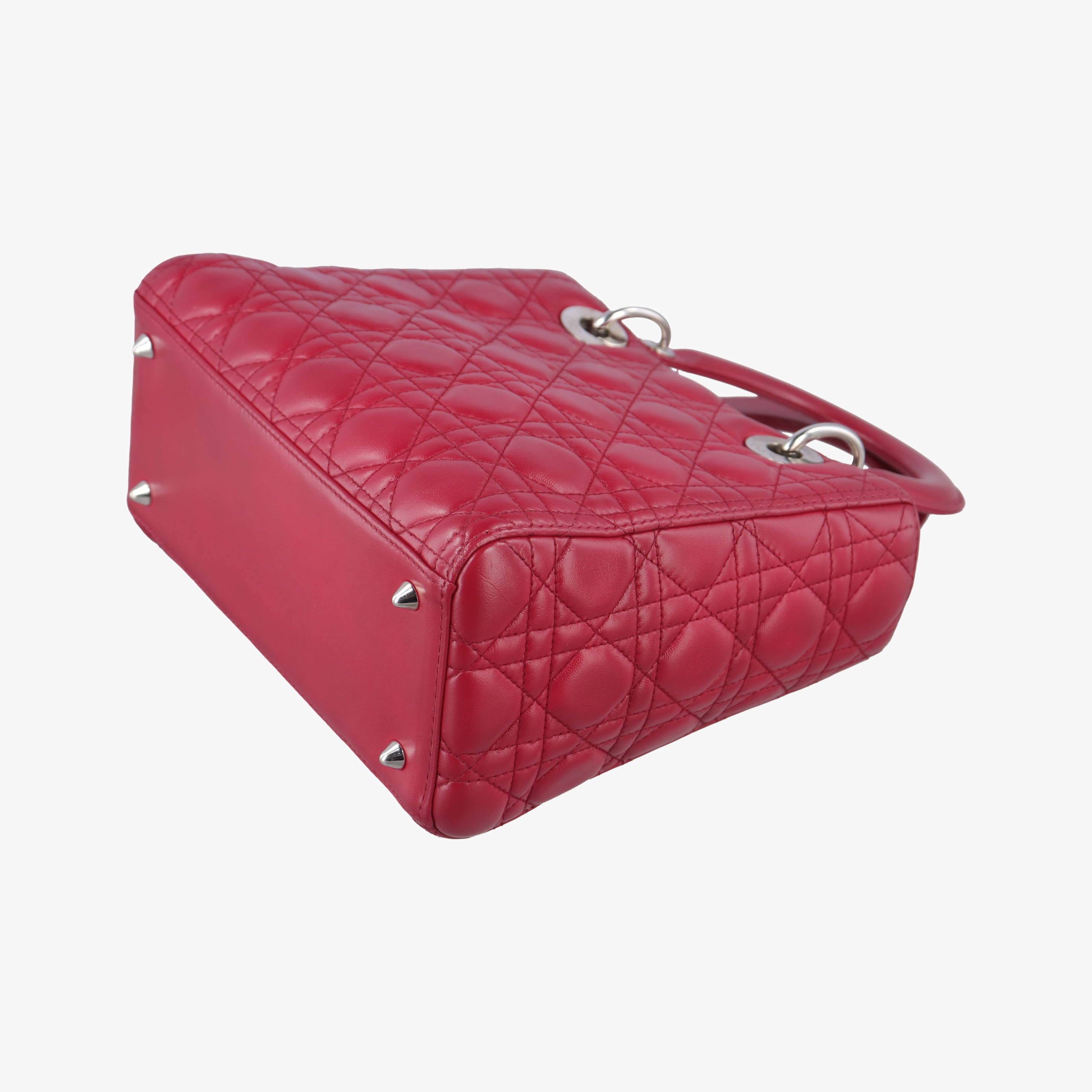 Pre-owned Christian Dior Lady Dior Rose lambskin  shoulderbag | stylenewstar