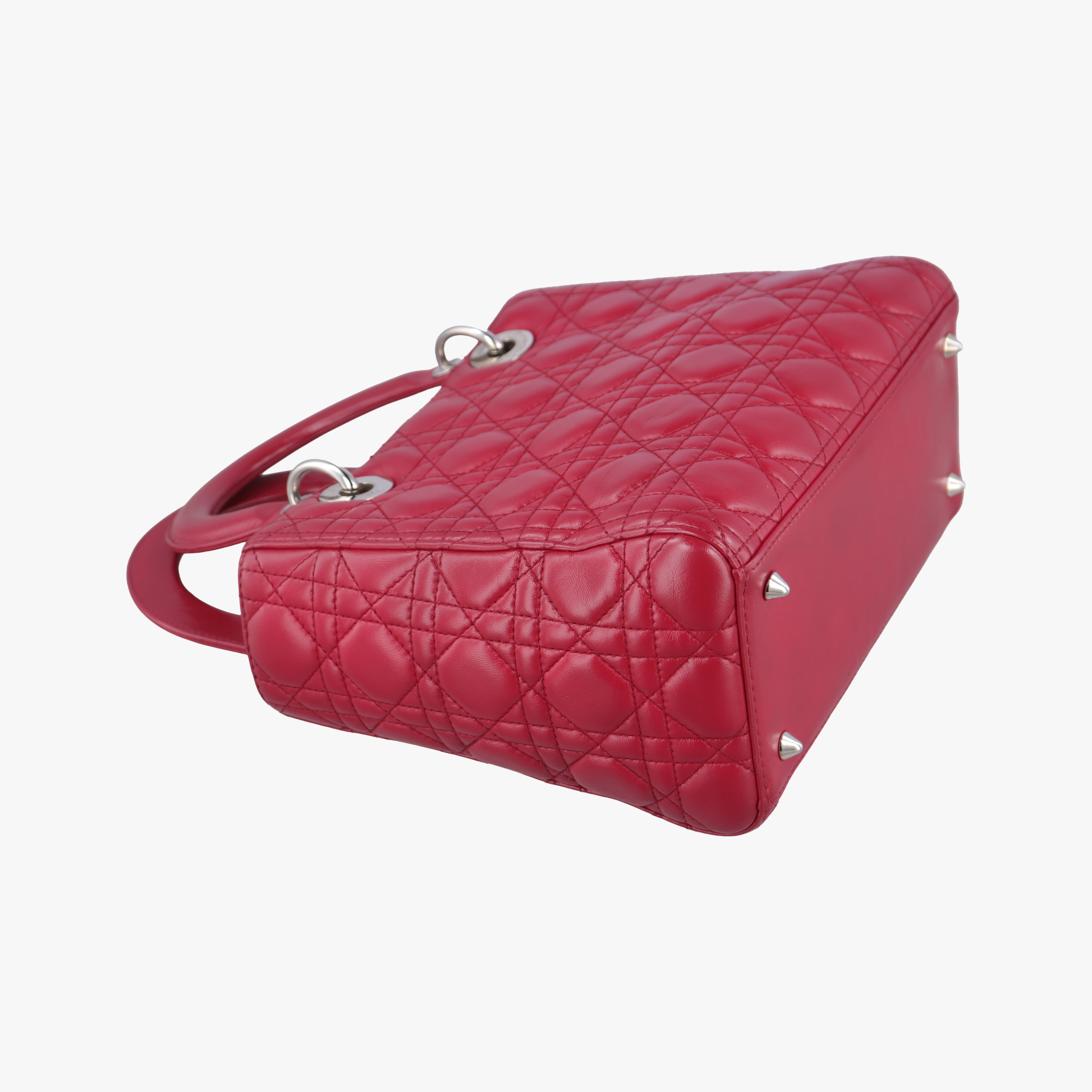 Pre-owned Christian Dior Lady Dior Rose lambskin  shoulderbag | stylenewstar