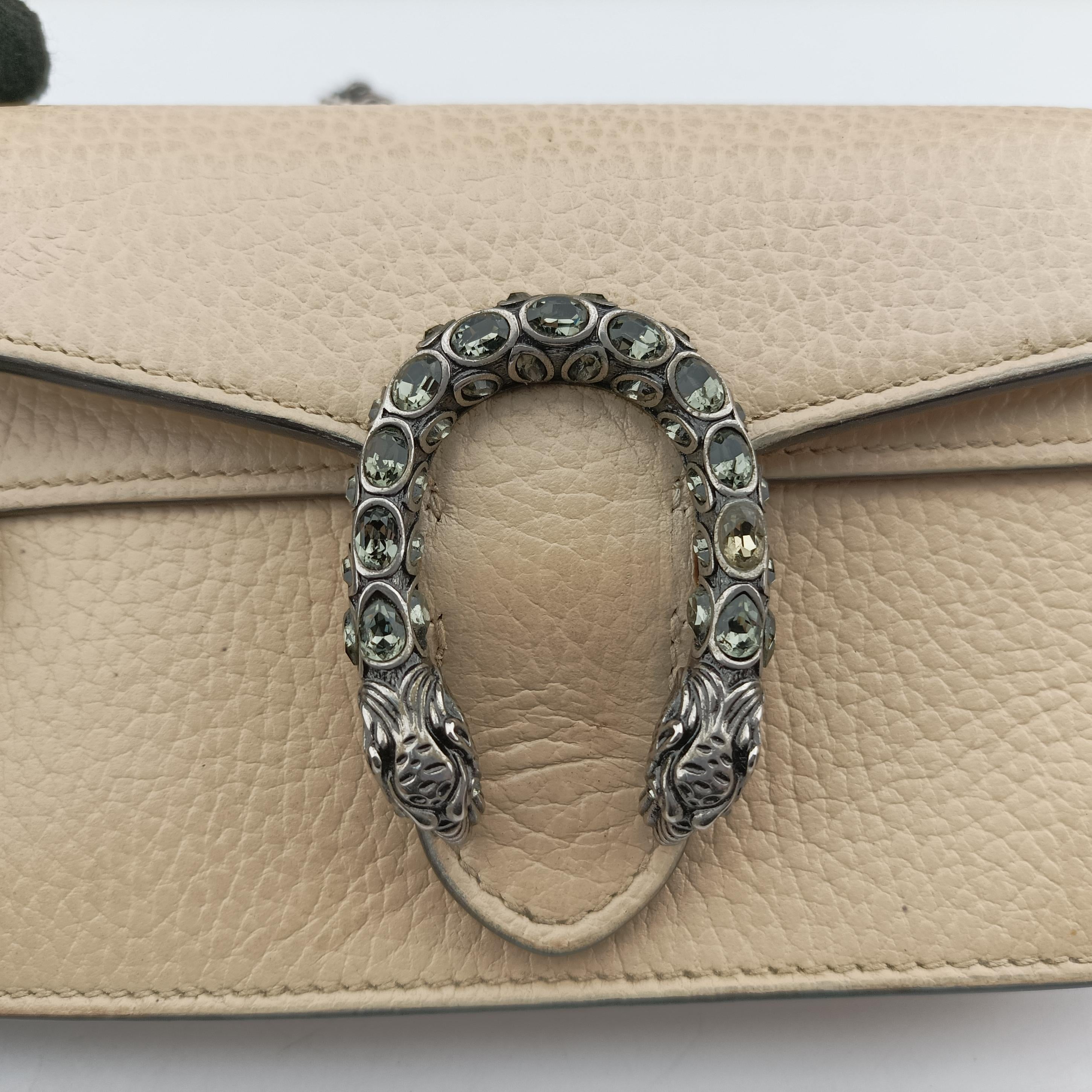 Pre-owned Gucci Dionysus White Leather 476432 shoulderbag | stylenewstar
