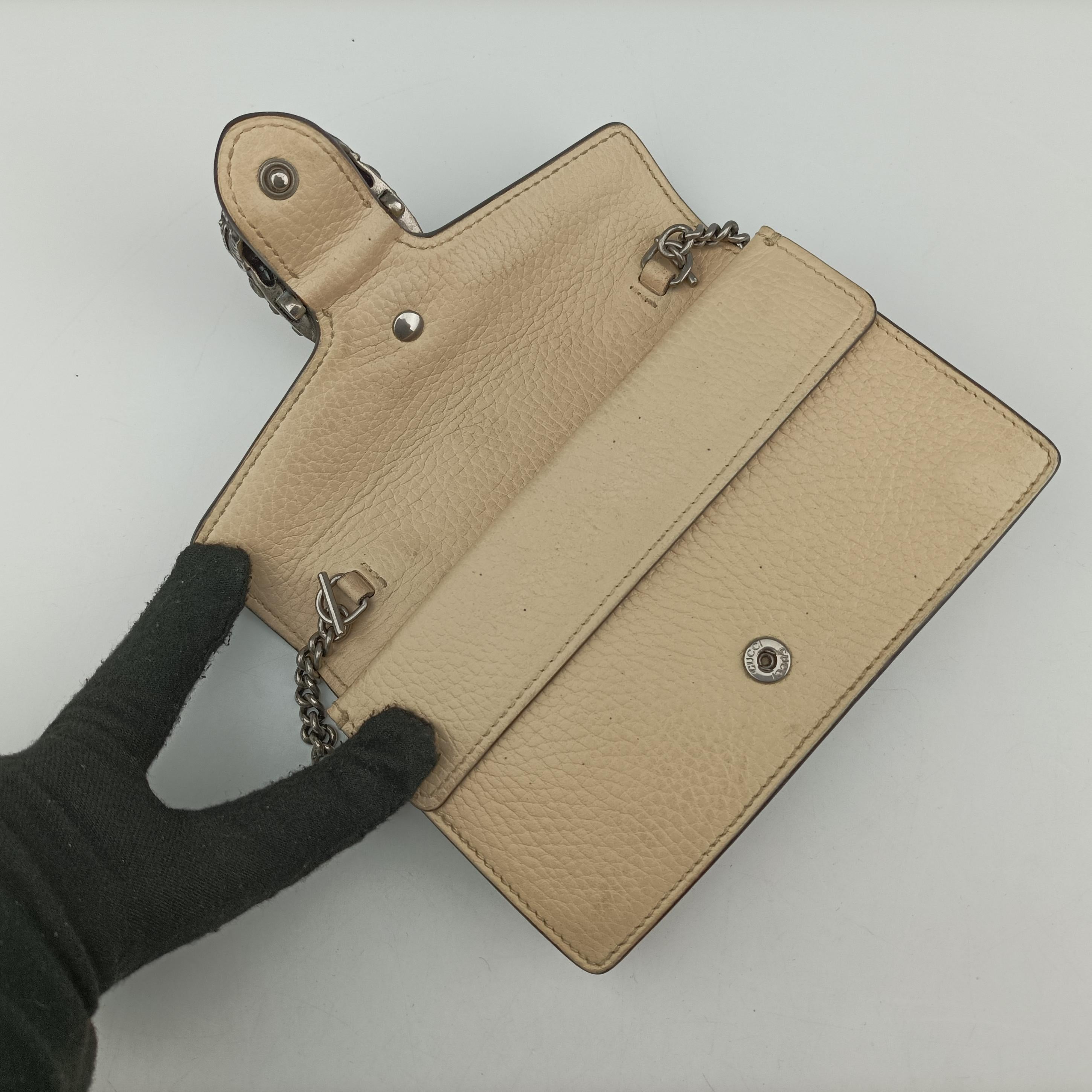 Pre-owned Gucci Dionysus White Leather 476432 shoulderbag | stylenewstar