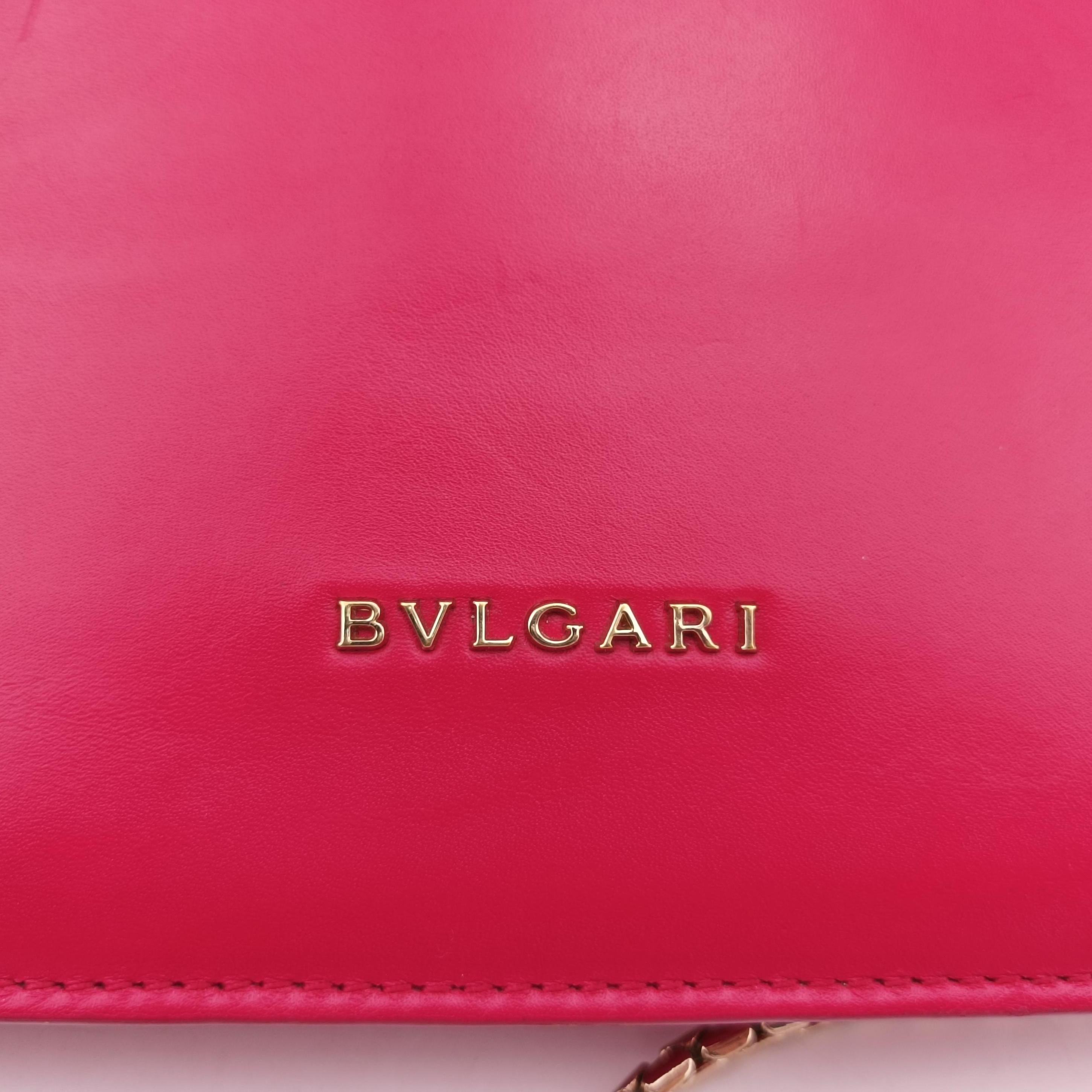 Pre-owned Bvlgari Serpenti Rose Galuchat Skin×Leather  shoulderbag | stylenewstar