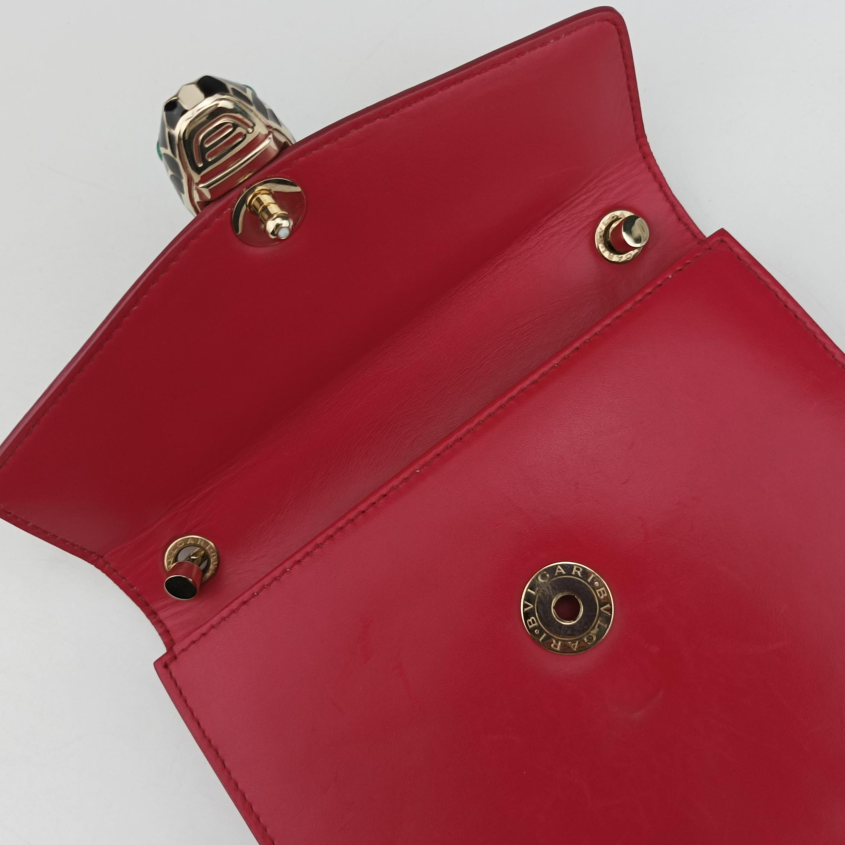 Pre-owned Bvlgari Serpenti Rose Galuchat Skin×Leather  shoulderbag | stylenewstar