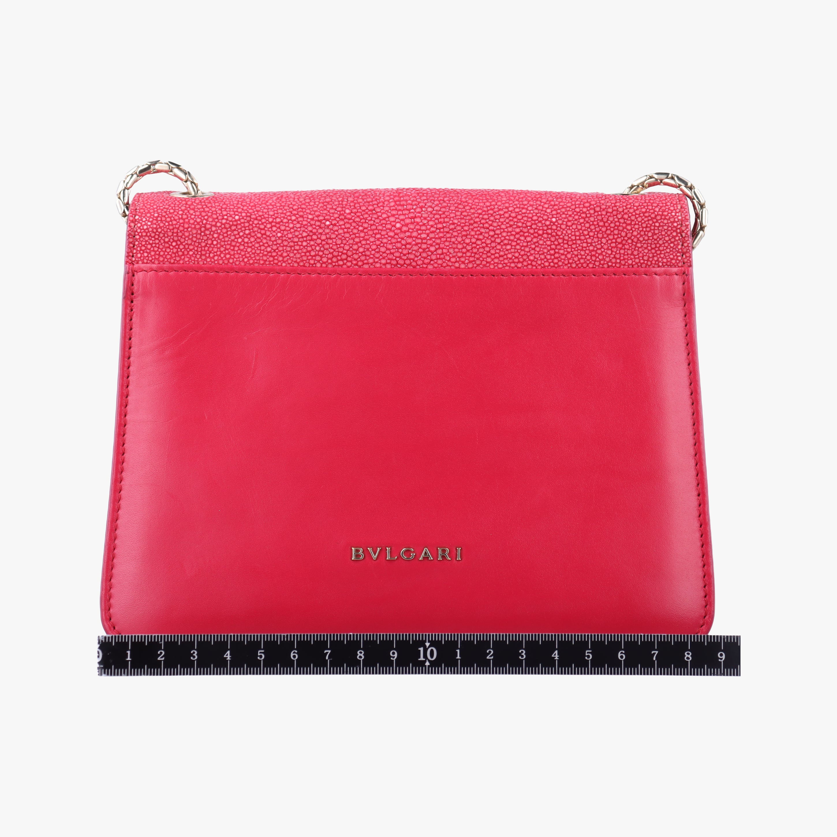 Pre-owned Bvlgari Serpenti Rose Galuchat Skin×Leather  shoulderbag | stylenewstar