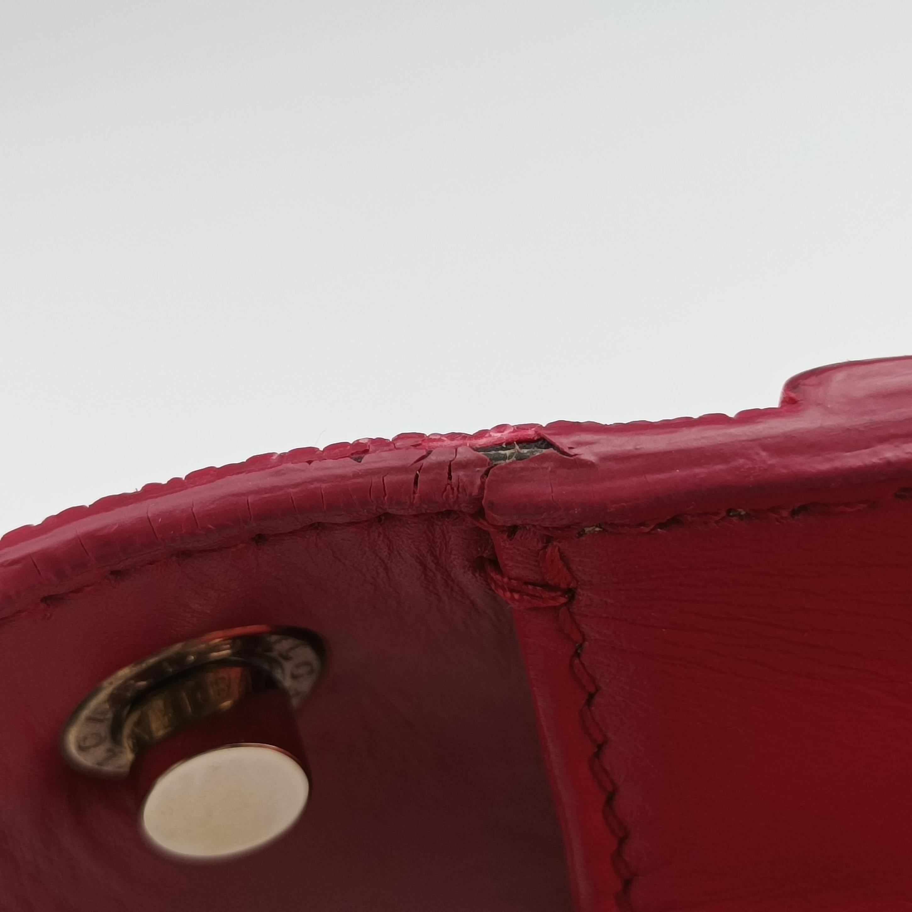 Pre-owned Bvlgari Serpenti Rose Galuchat Skin×Leather  shoulderbag | stylenewstar