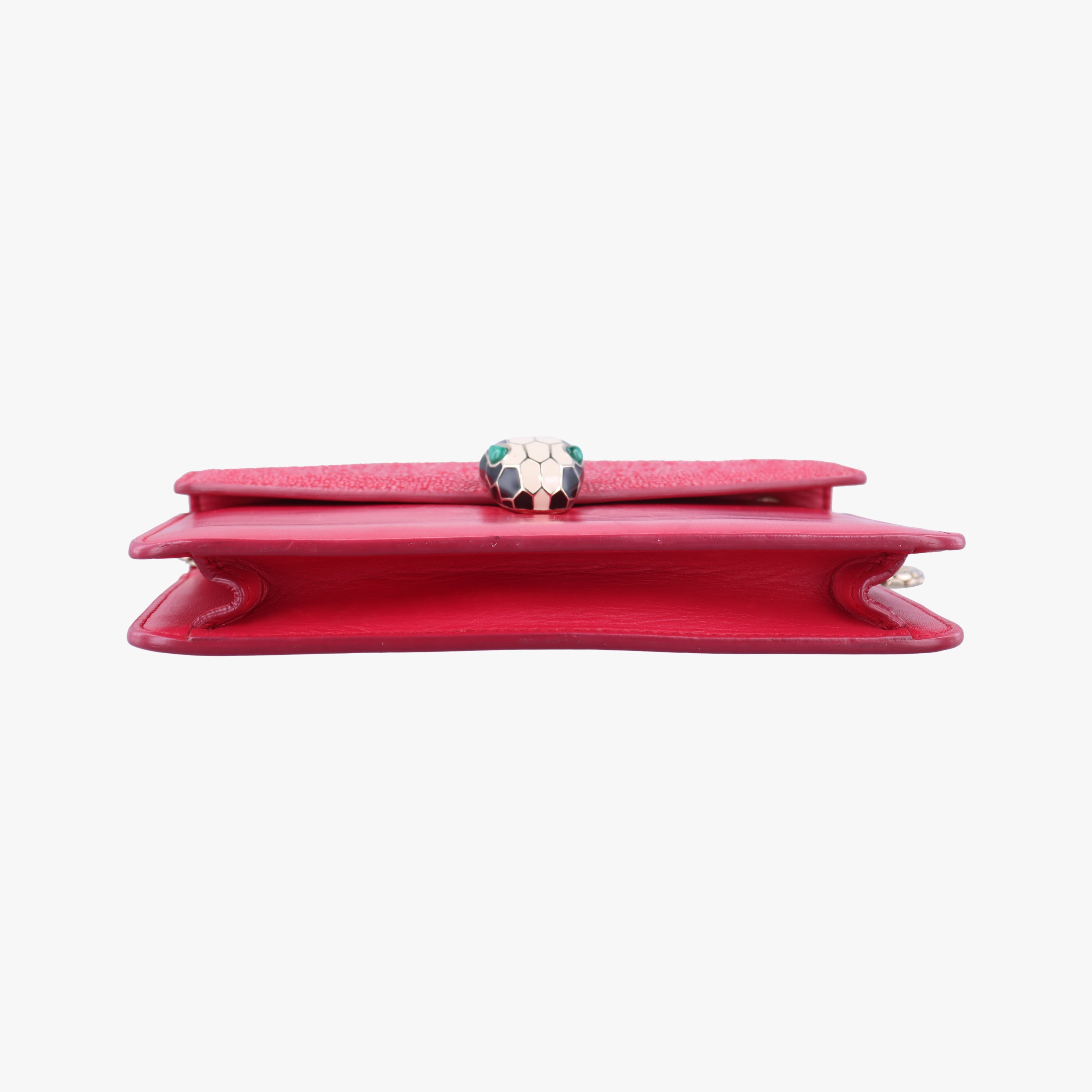Pre-owned Bvlgari Serpenti Rose Galuchat Skin×Leather  shoulderbag | stylenewstar