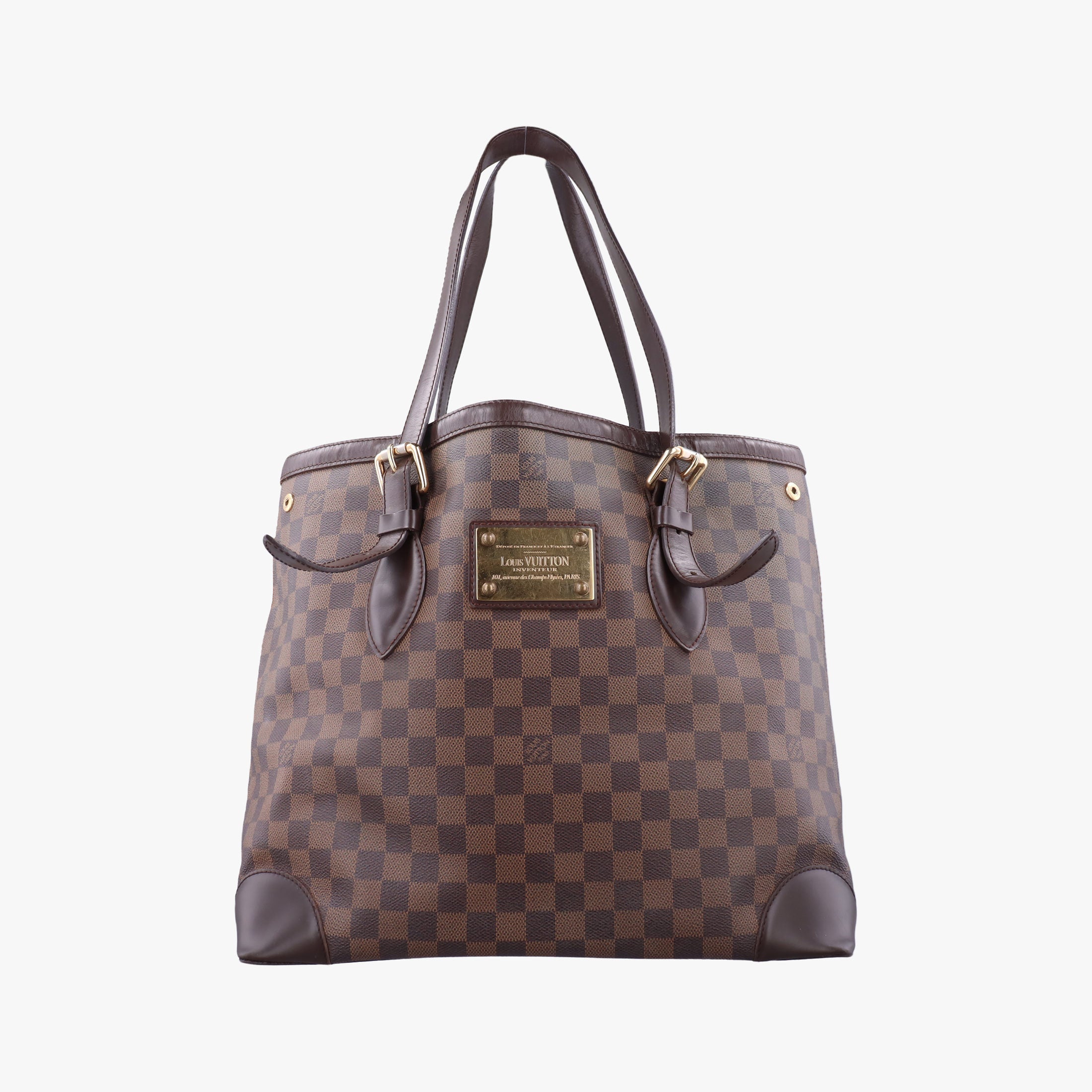 Vintage Louis Vuitton HAMPSTEAD MM EBENE Damier Canvas N51203 shoulderbag | stylenewstar