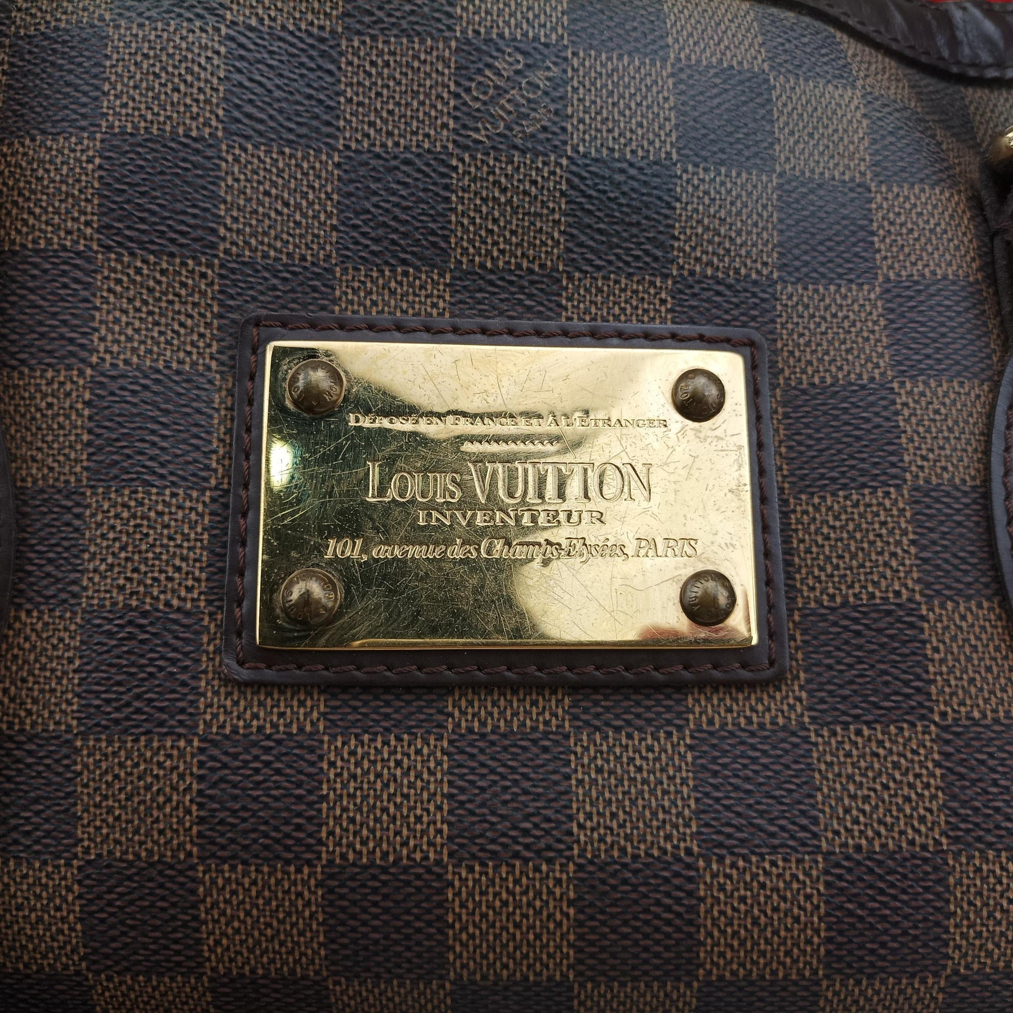 Vintage Louis Vuitton HAMPSTEAD MM EBENE Damier Canvas N51203 shoulderbag | stylenewstar