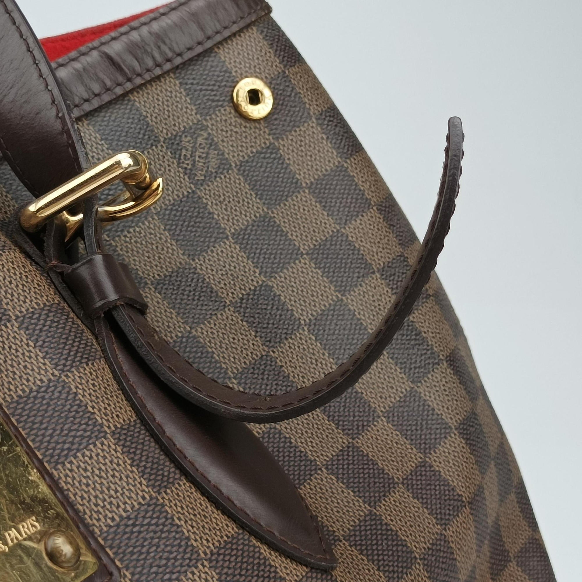 Vintage Louis Vuitton HAMPSTEAD MM EBENE Damier Canvas N51203 shoulderbag | stylenewstar