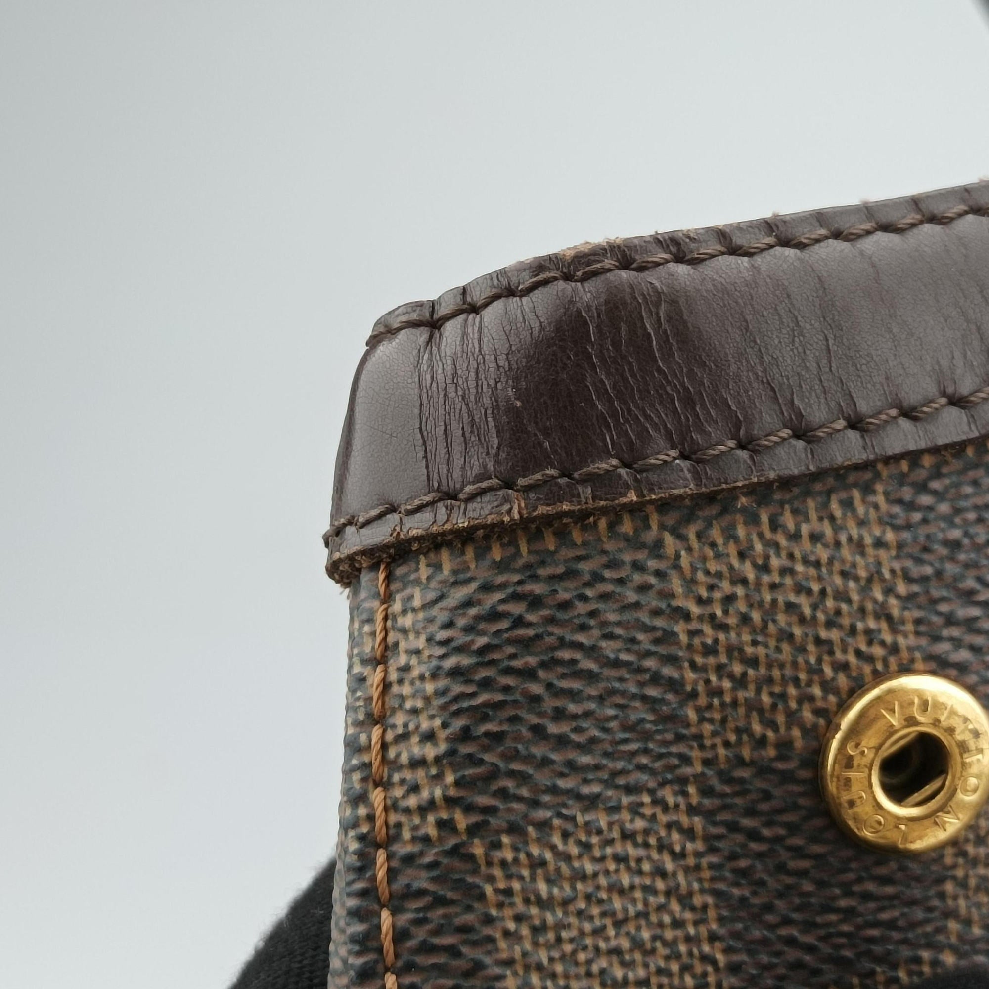Vintage Louis Vuitton HAMPSTEAD MM EBENE Damier Canvas N51203 shoulderbag | stylenewstar
