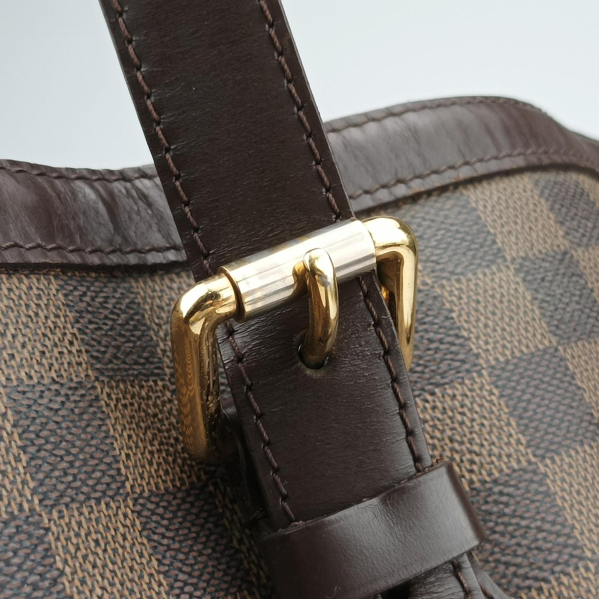 Vintage Louis Vuitton HAMPSTEAD MM EBENE Damier Canvas N51203 shoulderbag | stylenewstar