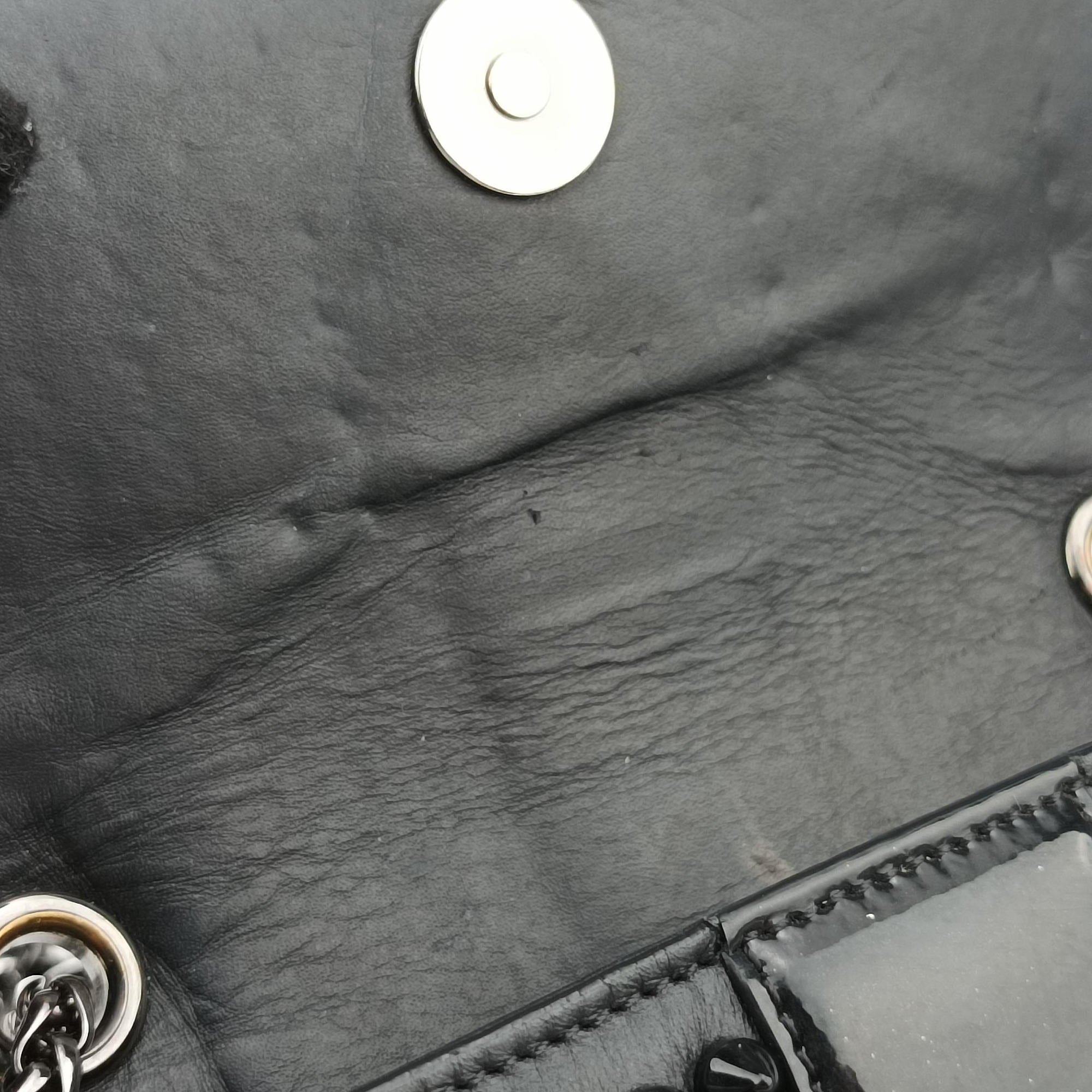 Secondhand Christian Louboutin Sweet Charity Scarabe Spike Black Leather  shoulderbag | stylenewstar